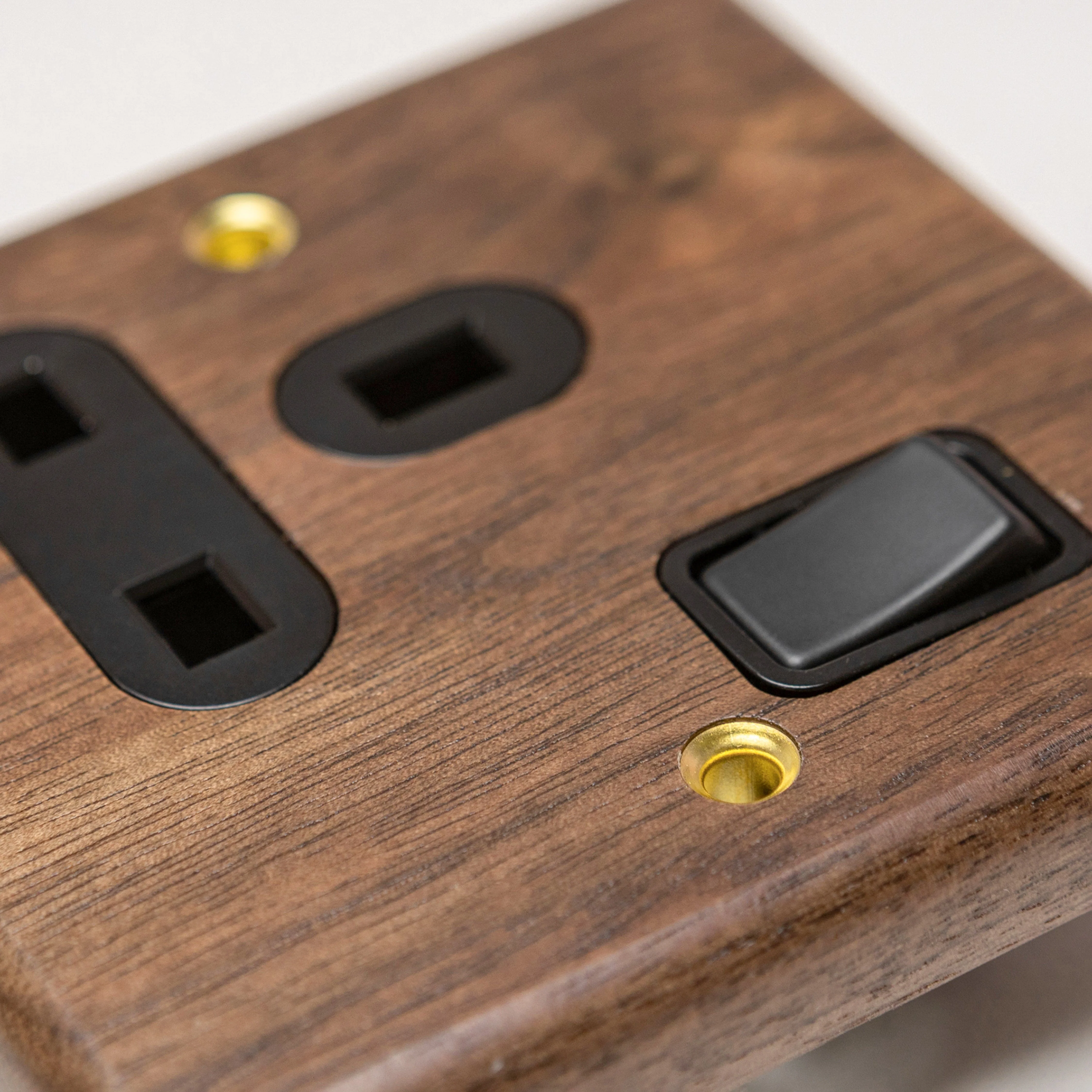 Brass Bee Black Walnut Switch & Socket — 1 Gang 2-Way Toggle (W Series) - Image 9