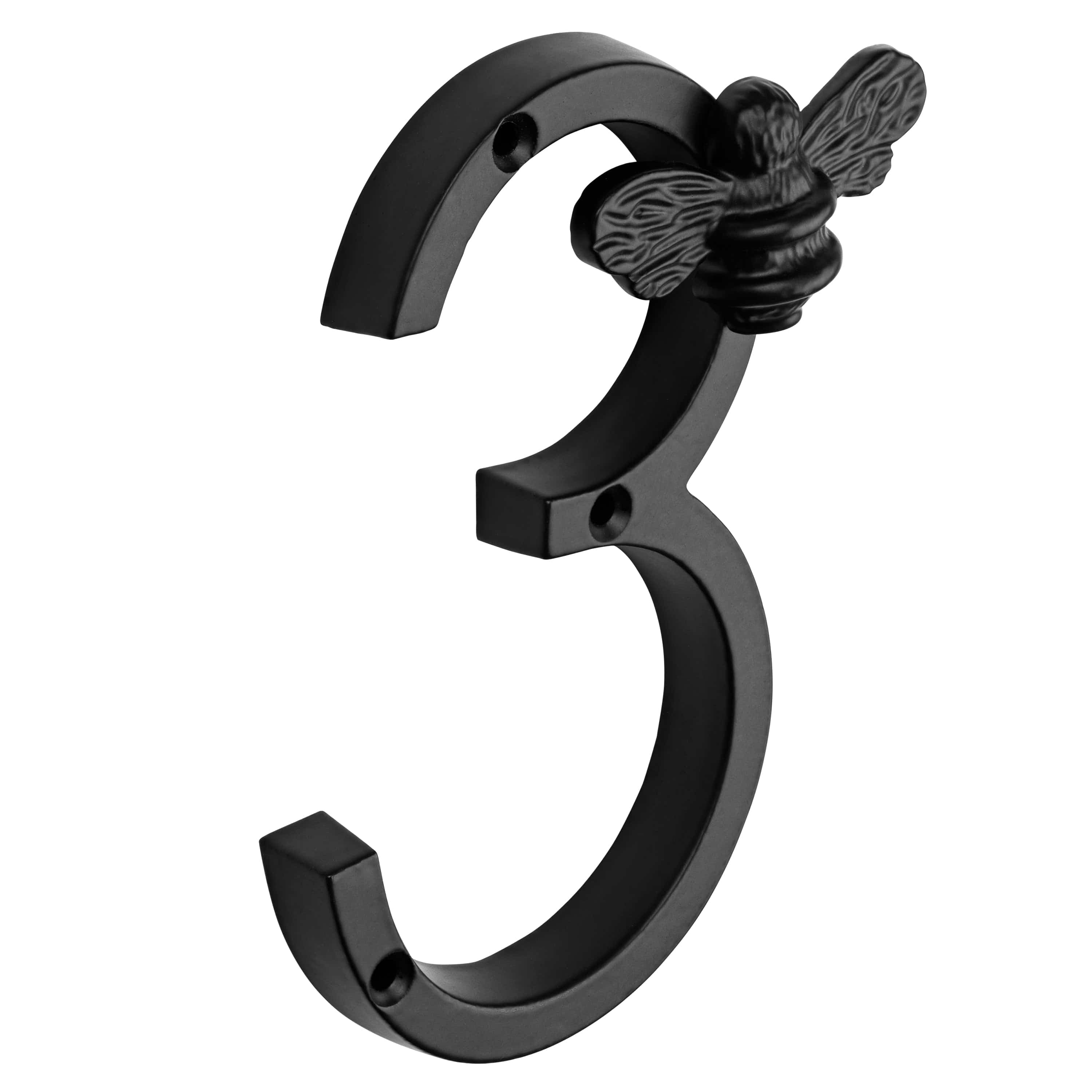 Brass Bee Premium House Numbers with Bee – Black Finish (0–9) | 5 Inch - Image 7