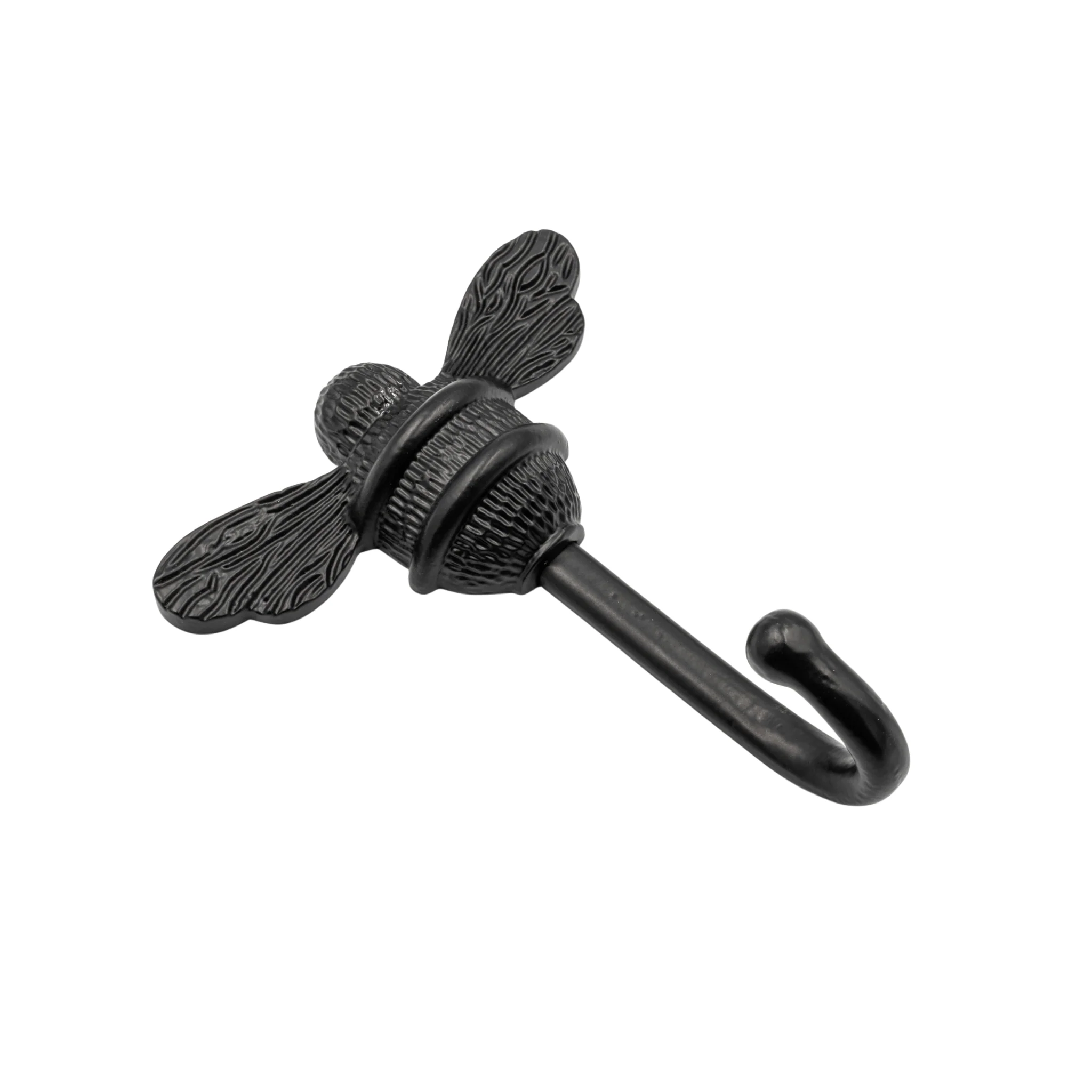 Brass bee Coat Hook - Black Finish - Iron
