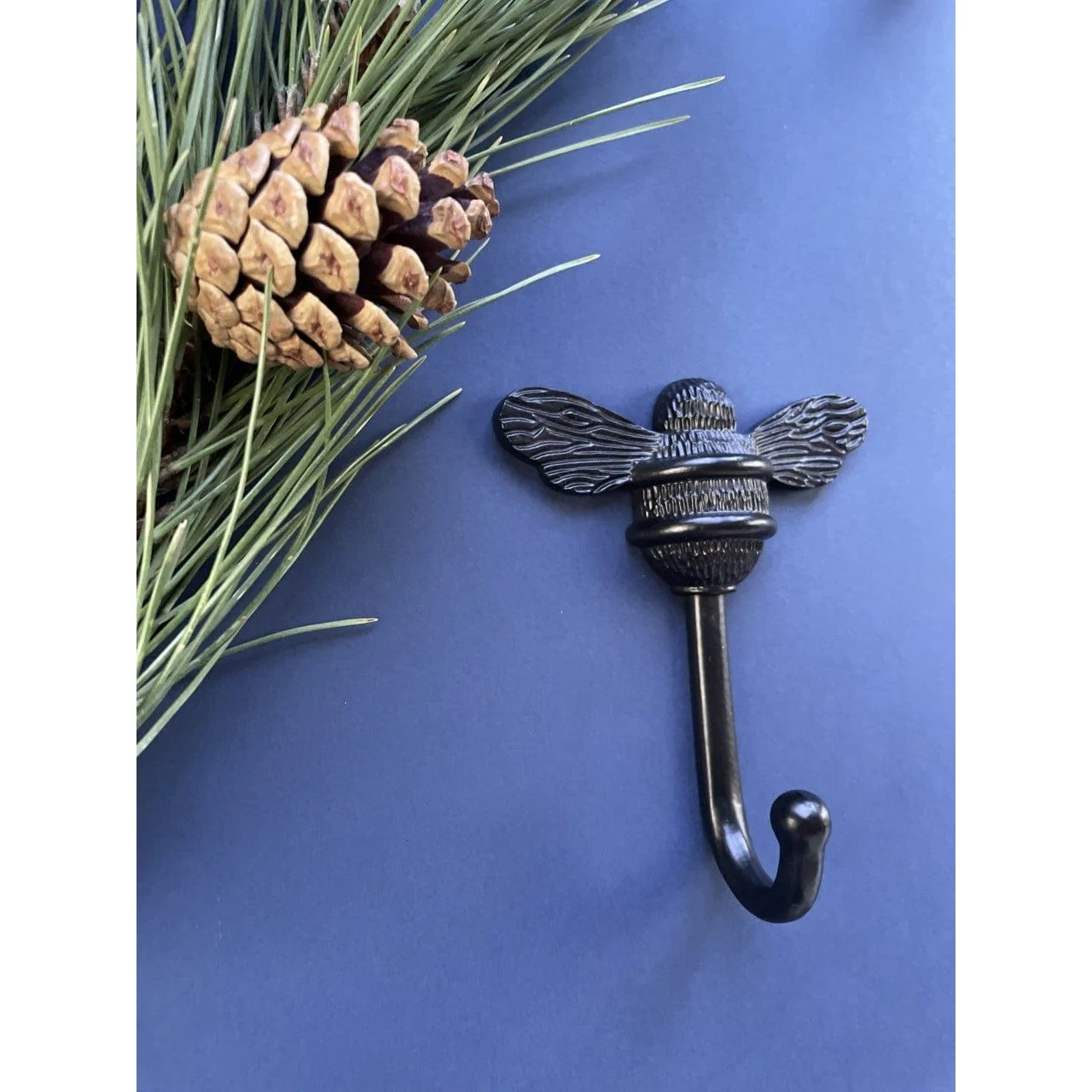 Brass bee Coat Hook - Black Finish - Iron - Image 5