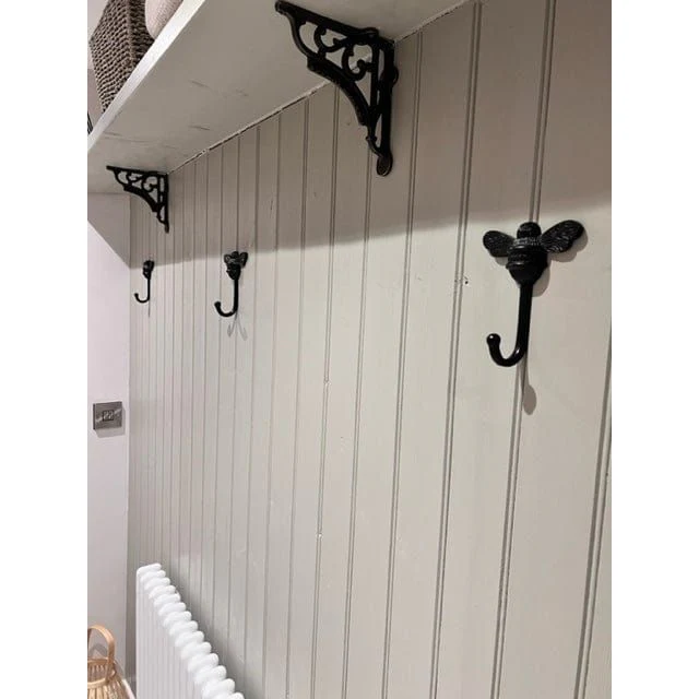 Brass bee Coat Hook - Black Finish - Iron - Image 7