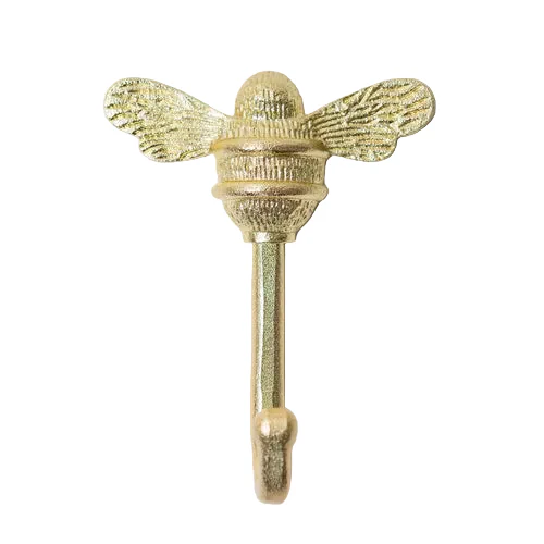 Brass bee Coat Hook - Brass Finish - Iron