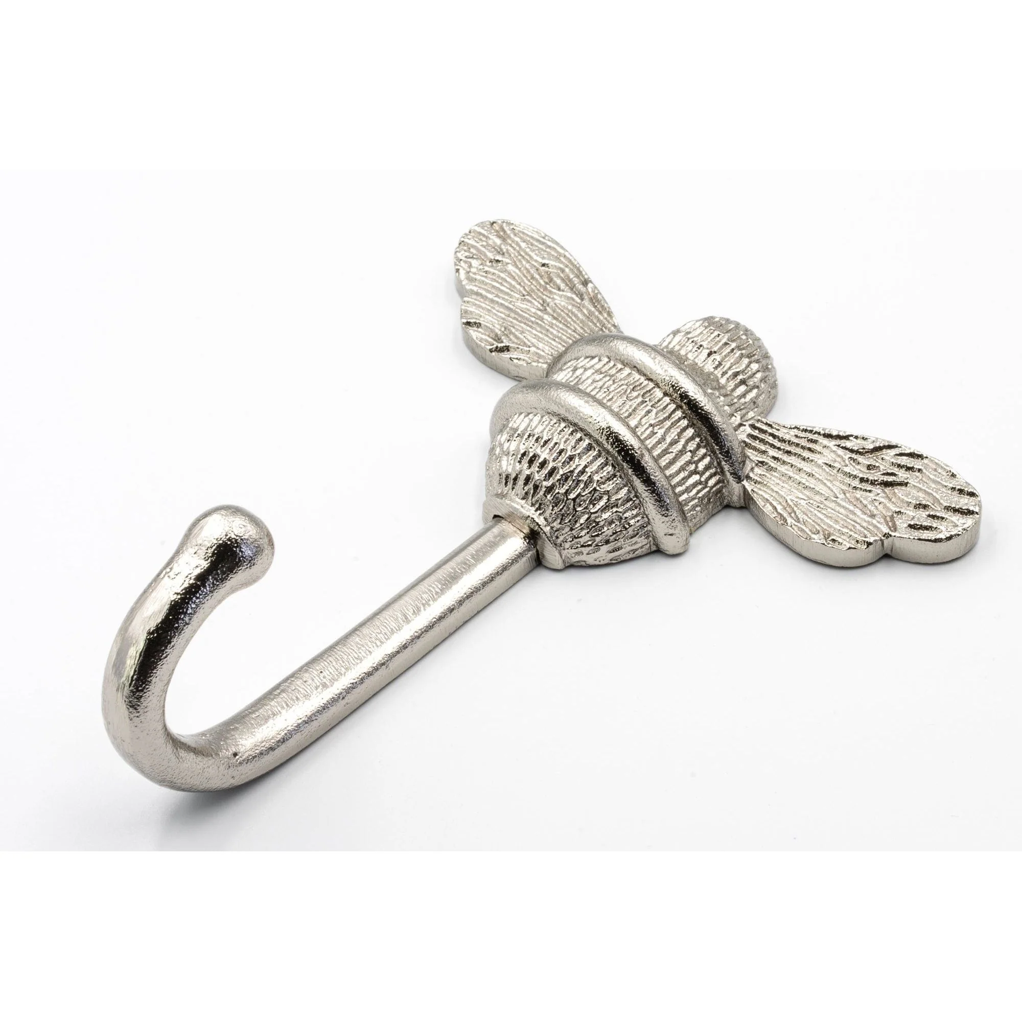 Brass bee Coat Hook - Nickel Finish - Iron - Image 3