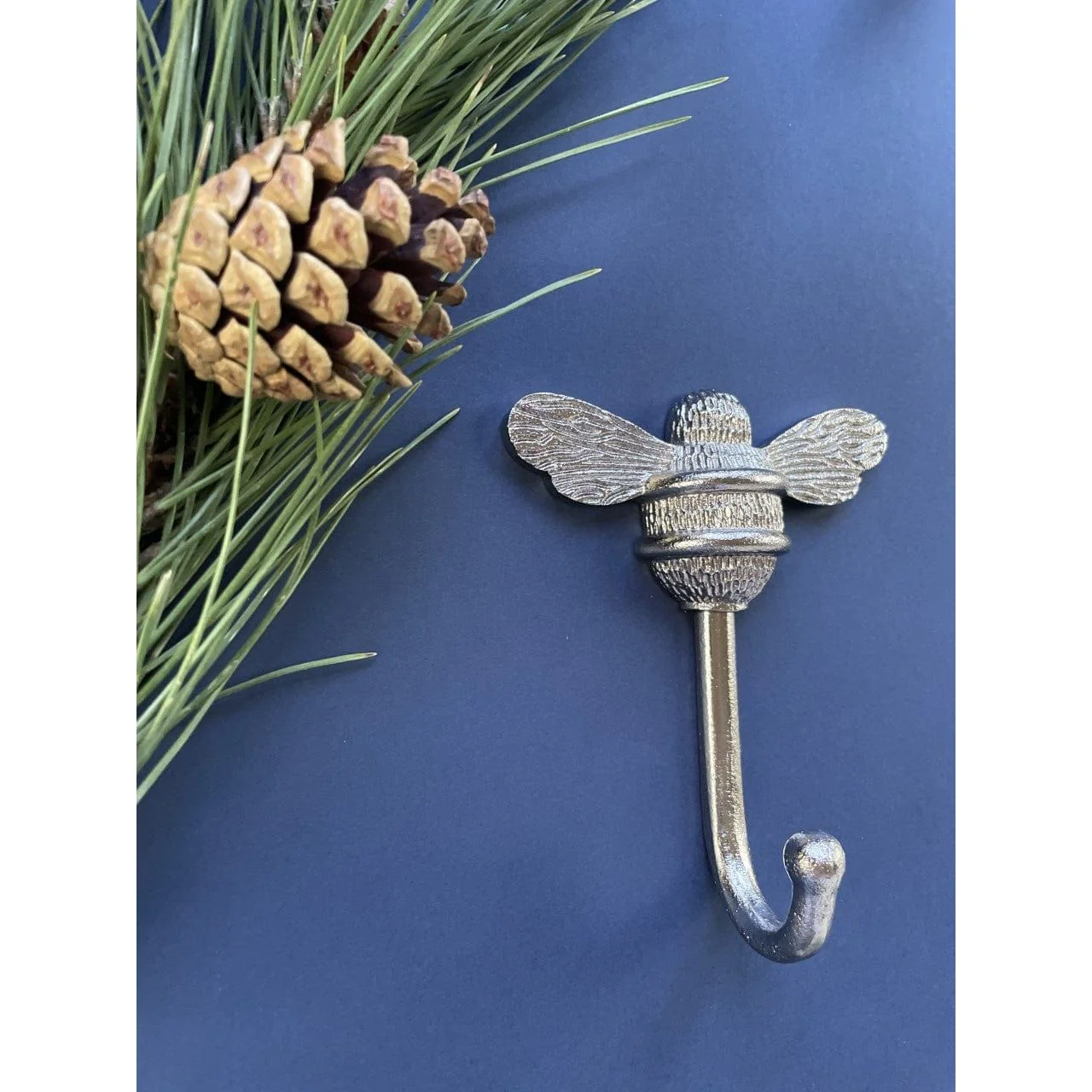Brass bee Coat Hook - Nickel Finish - Iron - Image 4