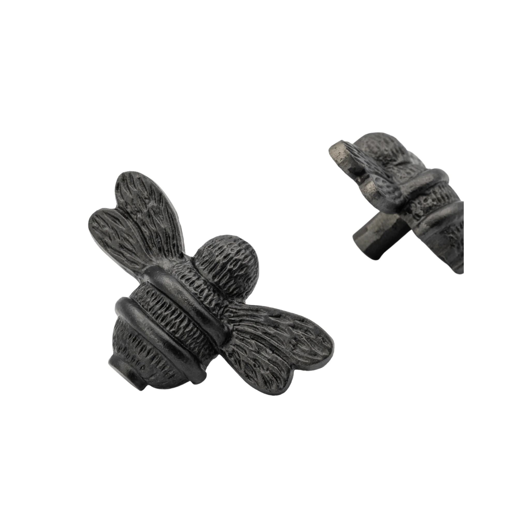 Brass Bee Drawer Cabinet Knob - Black Finish