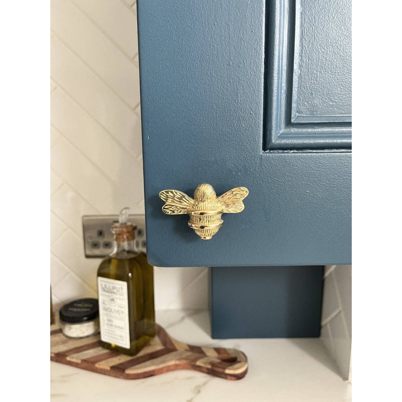 Brass Bee Drawer Cabinet Knob - Brass Finish - Image 5