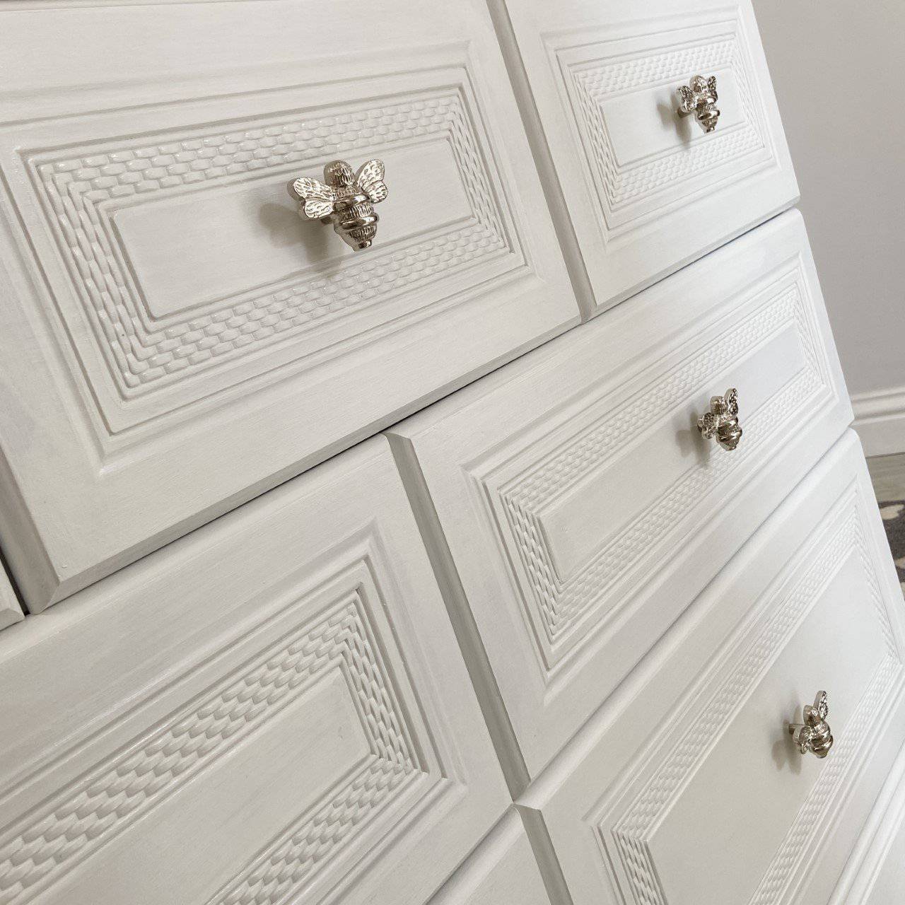 Brass Bee Drawer Cabinet Knob - Nickel Finish - Image 8