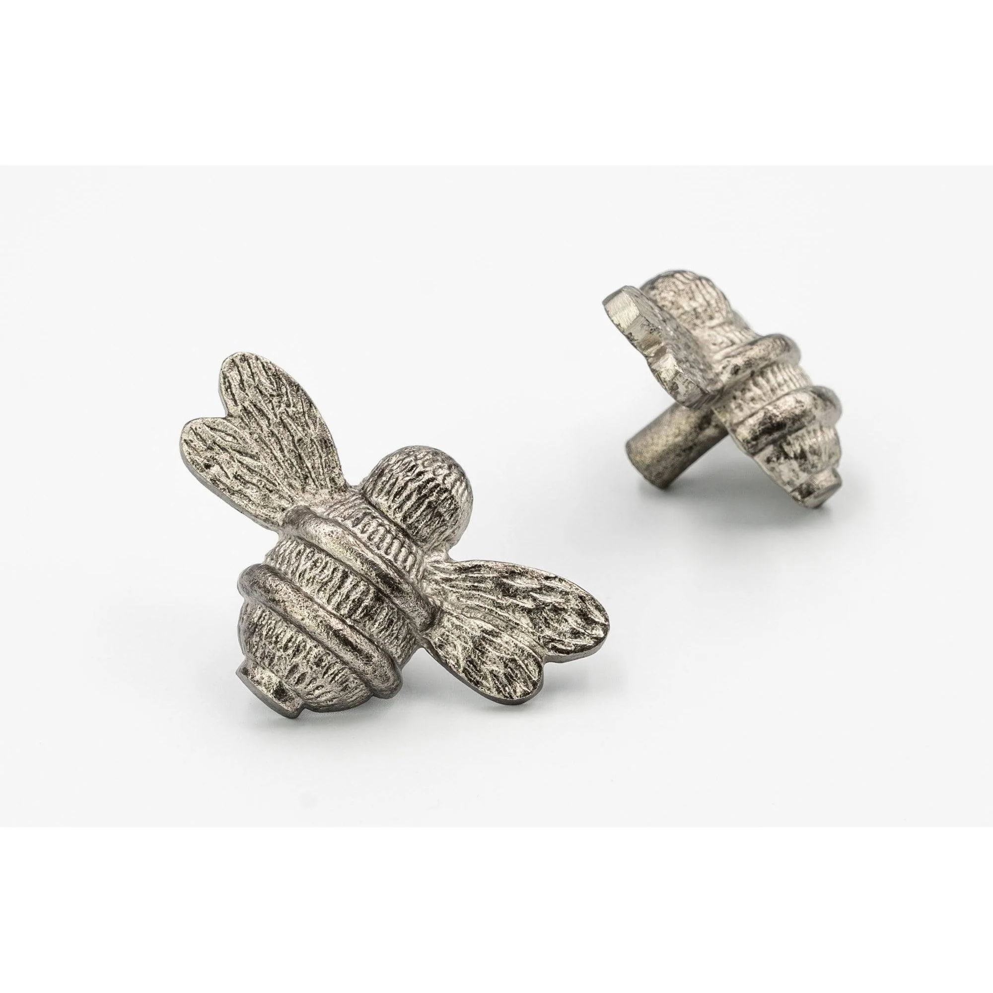 Brass Bee Drawer Cabinet Knob - Pewter Finish - Image 3