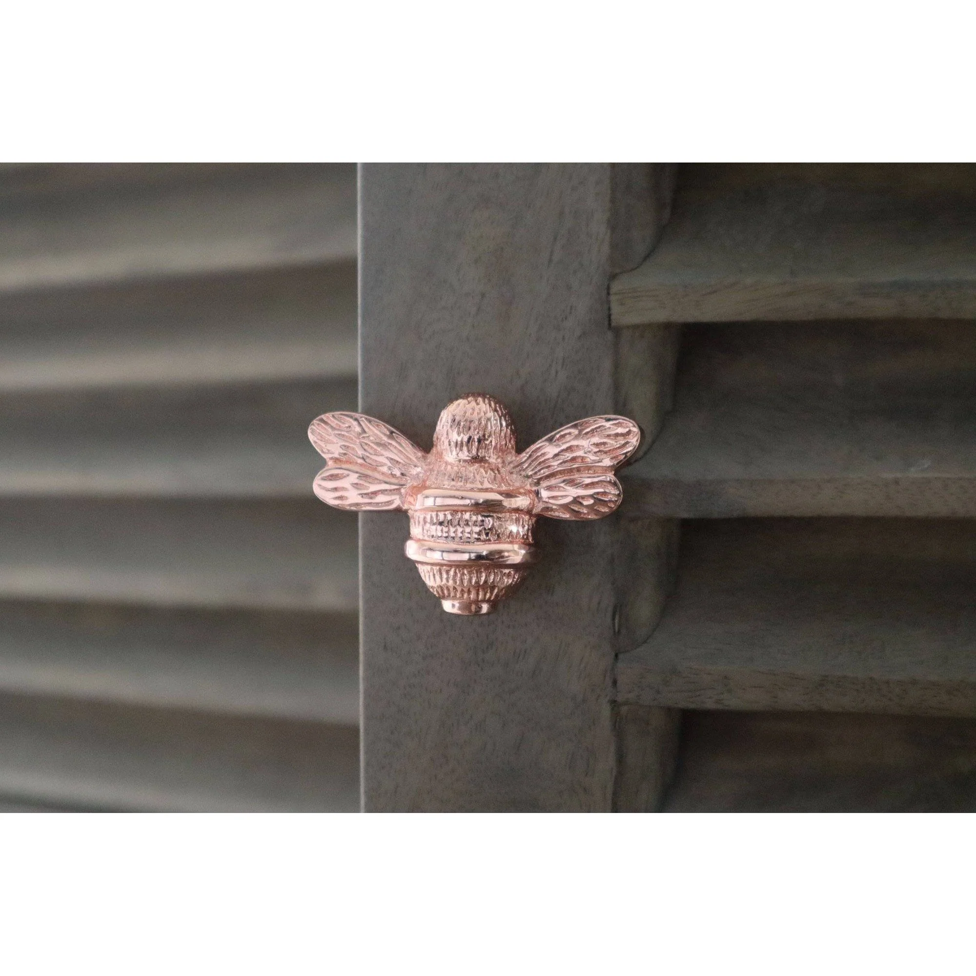 Brass Bee Drawer Cabinet Knob - Rose Gold Finish - Image 4