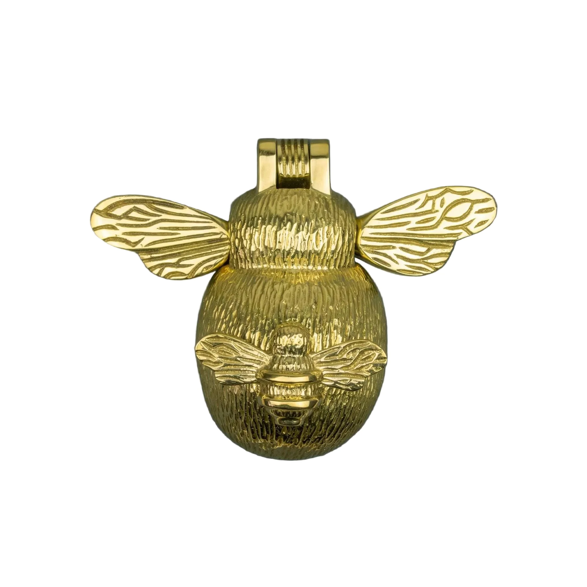 Brass Bee and Mini Bee Door Knocker - Brass Finish