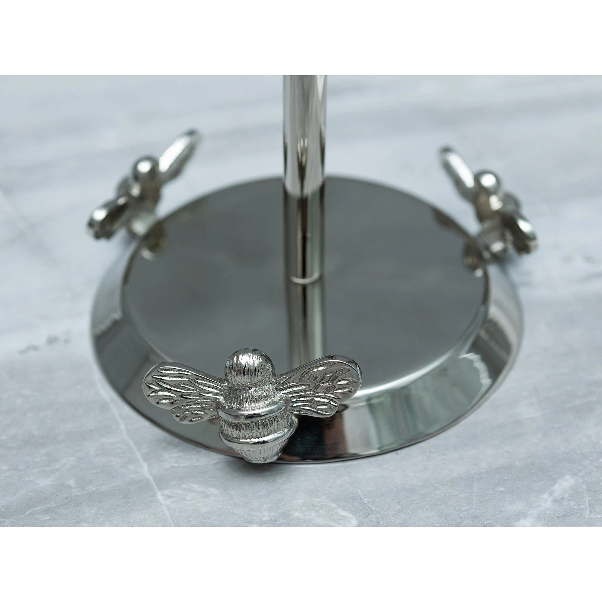 Brass bee Toilet Roll stand with 3 bee - Image 4
