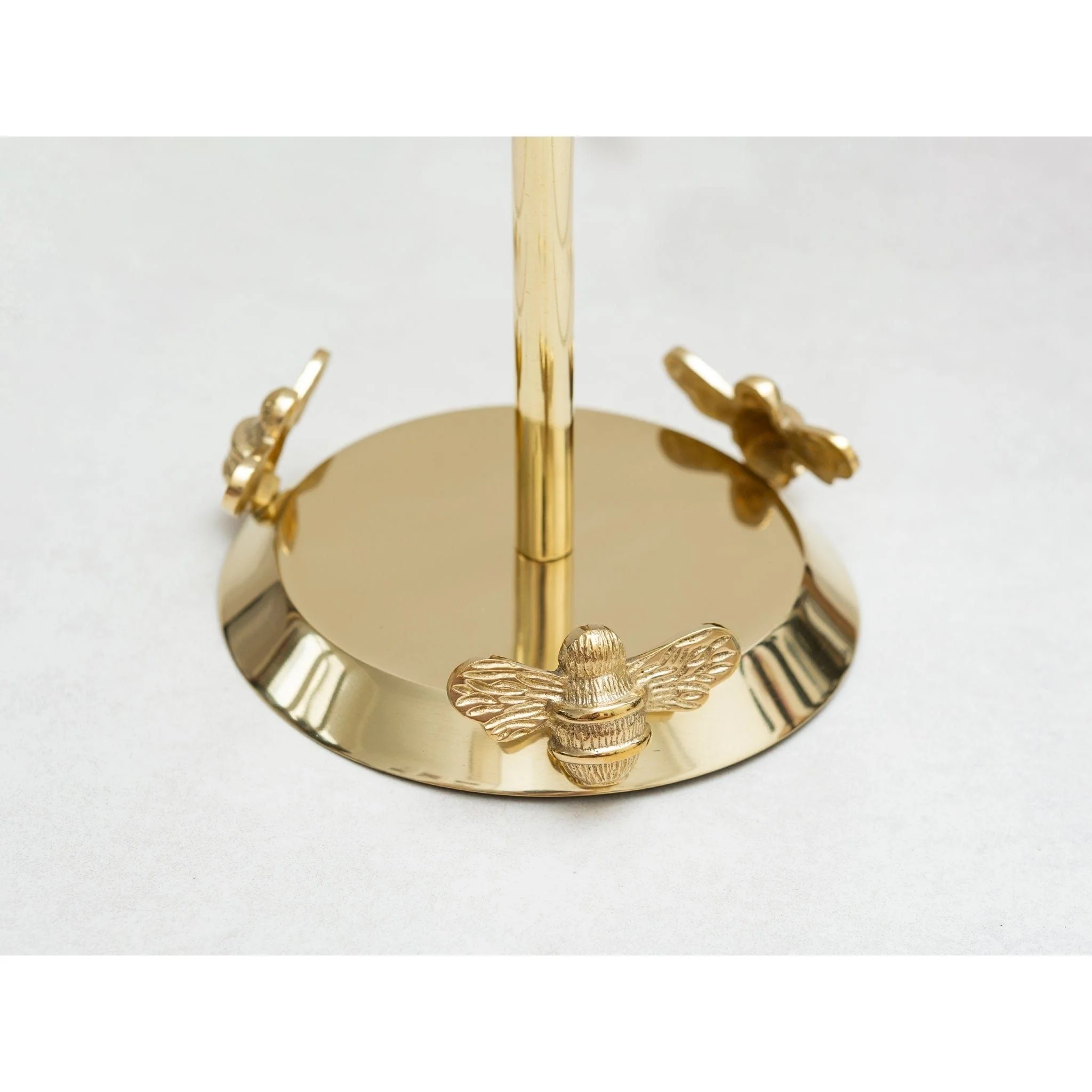 Brass bee Toilet Roll stand with 3 bee - Image 6
