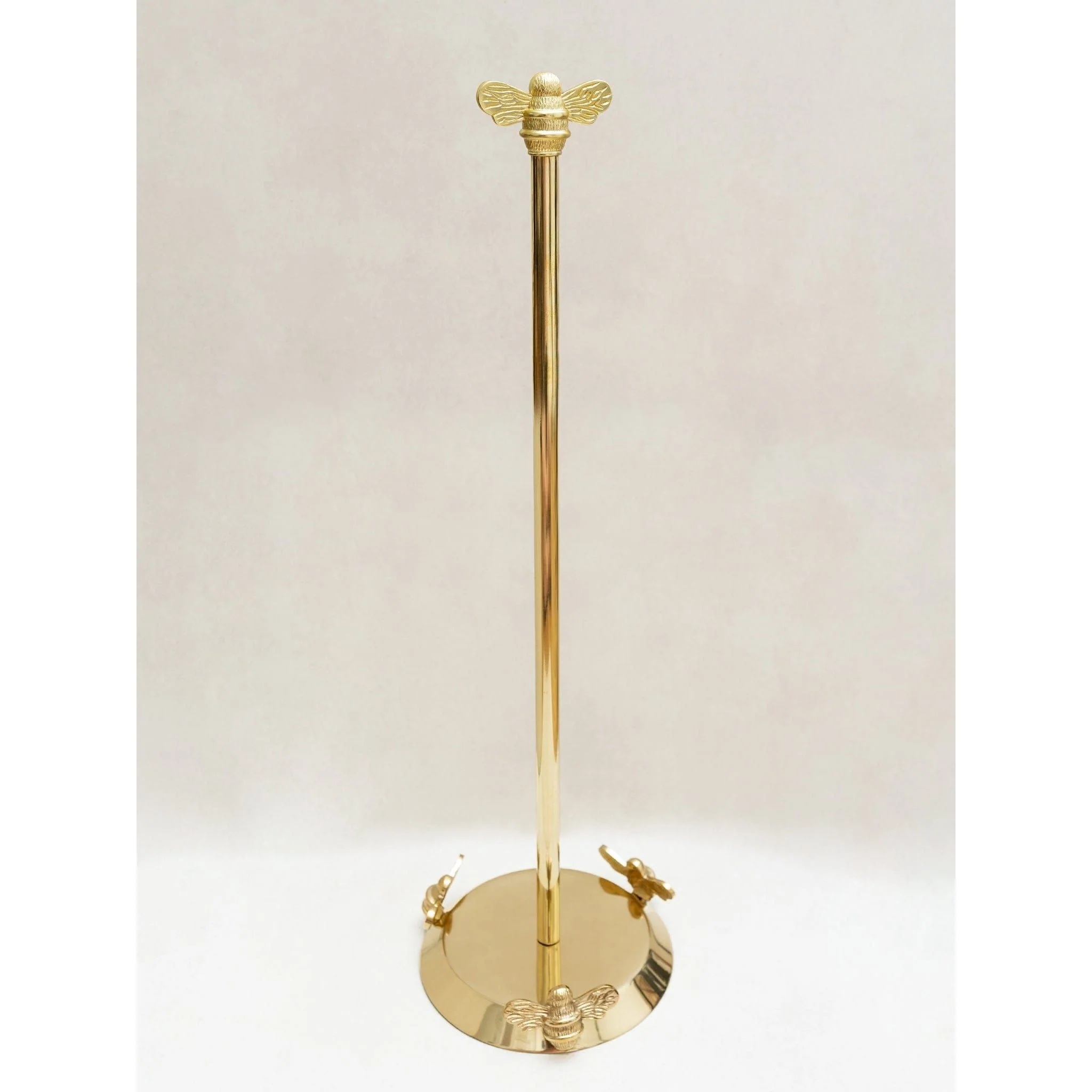 Brass bee Toilet Roll stand with 3 bee - Image 7