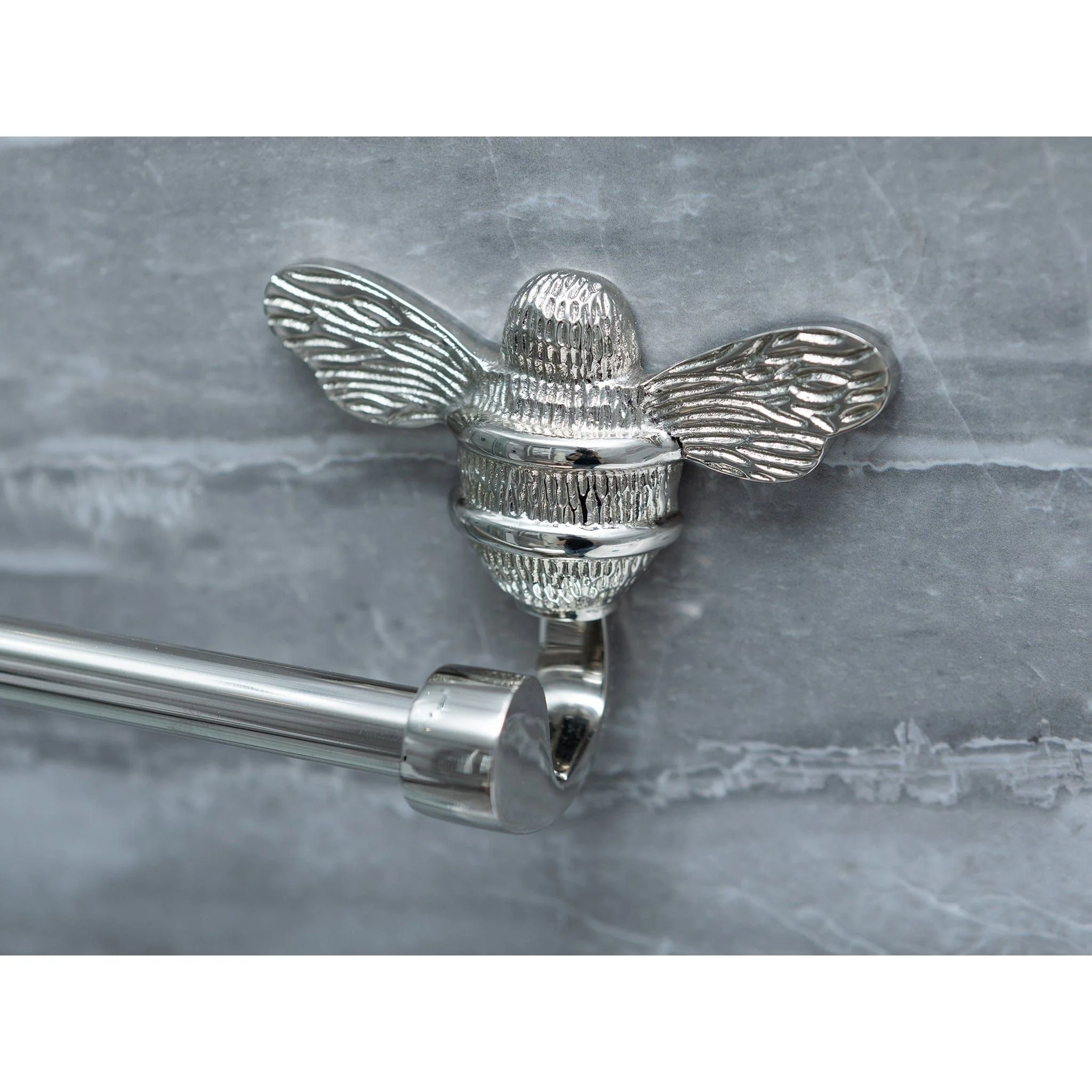 Brass bee Towel Rail with Bee - Image 7