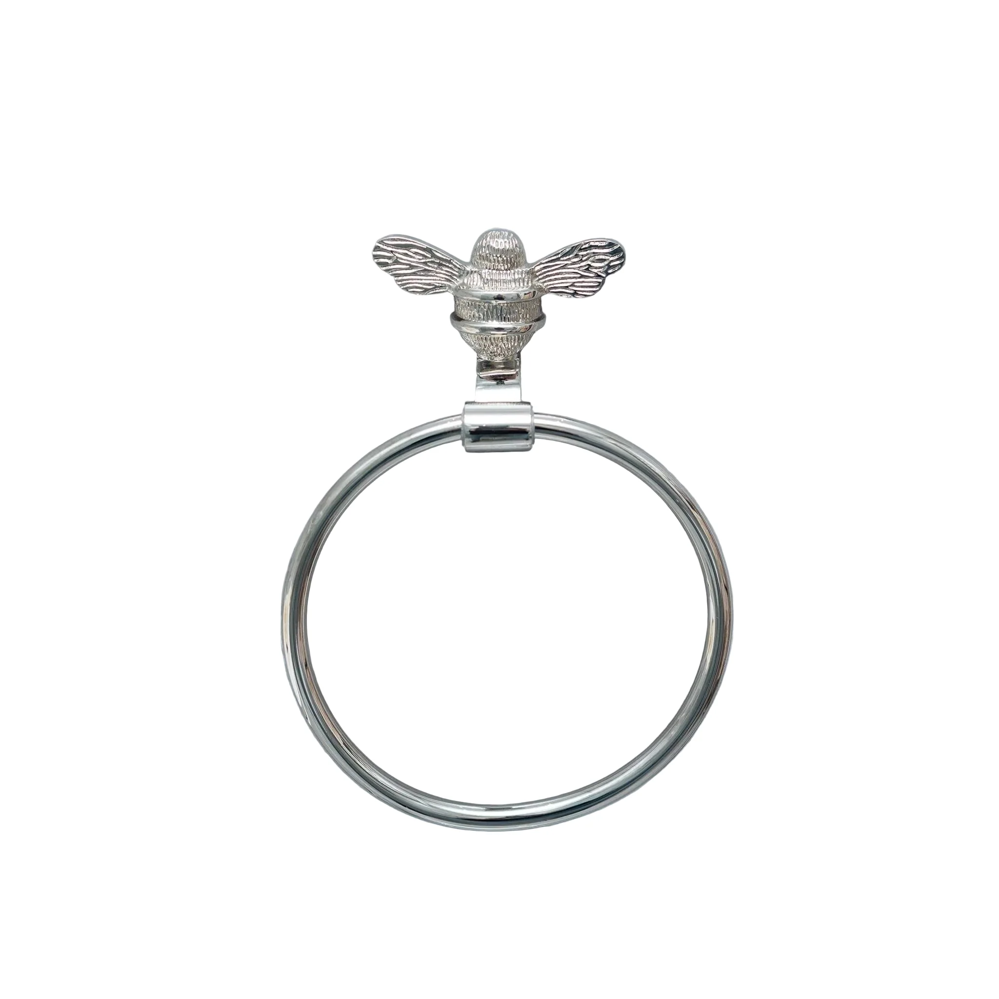Brass bee Towel Ring with Bee - Image 2