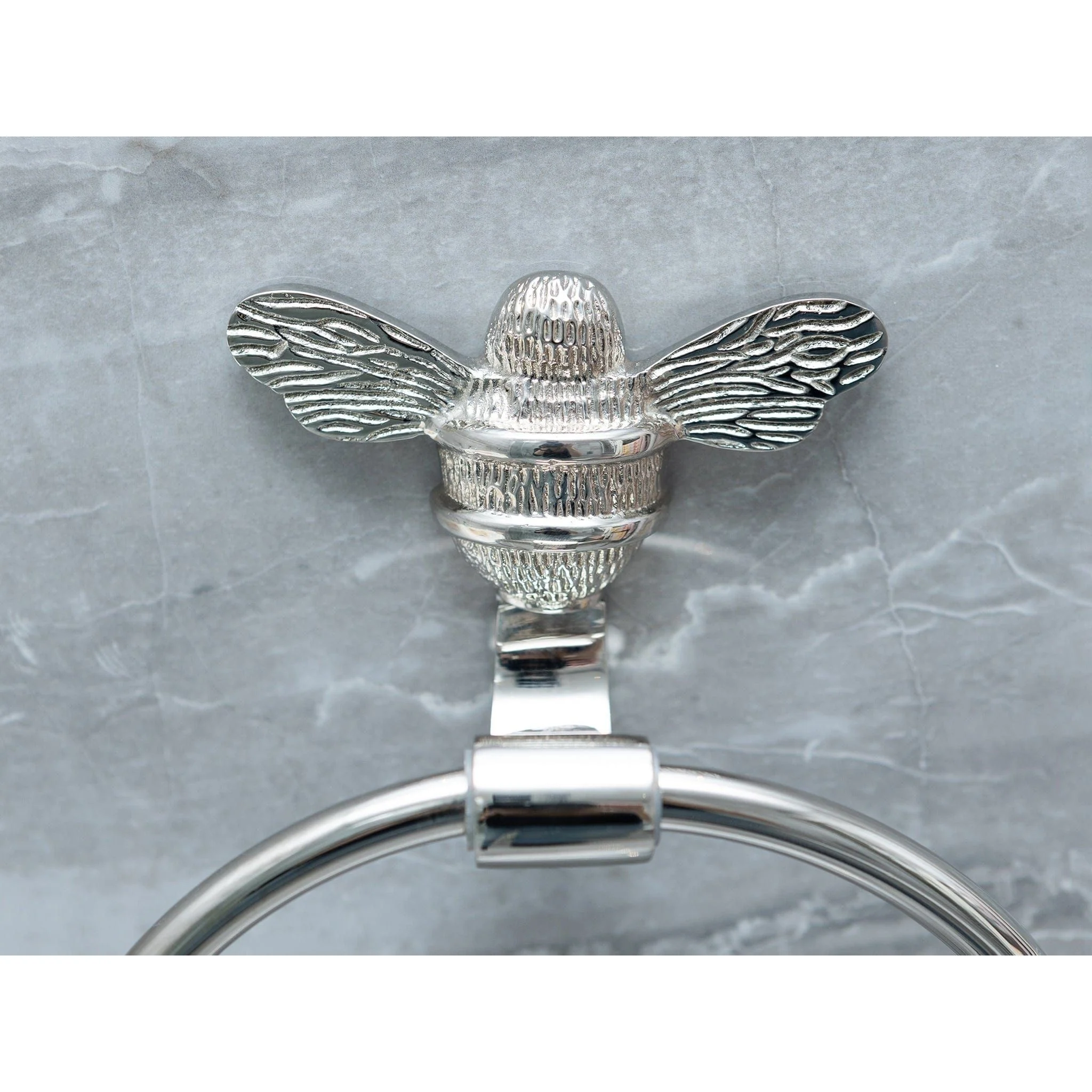Brass bee Towel Ring with Bee - Image 6
