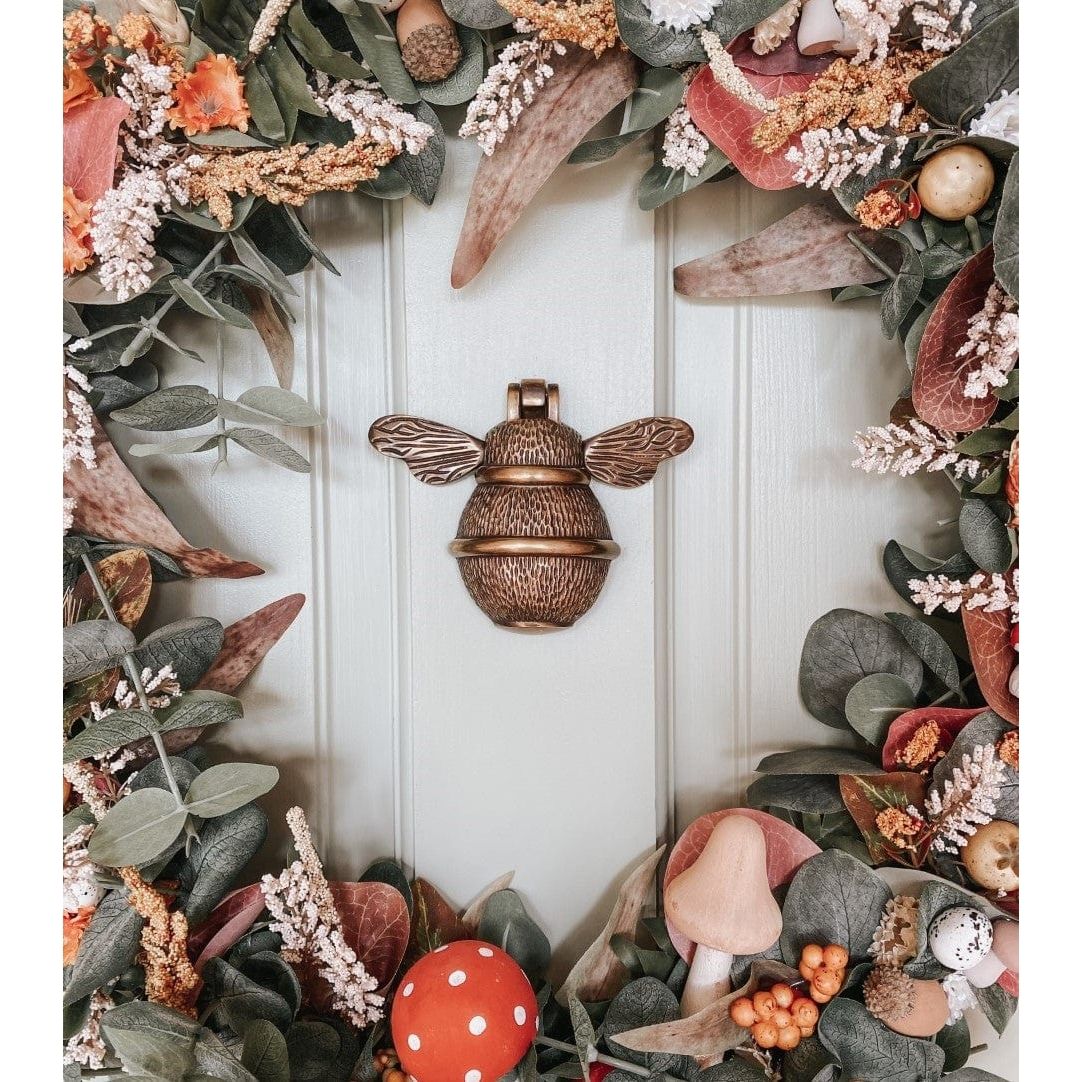 Brass Bumble Bee Door Knocker - Antique Copper Finish - Image 4