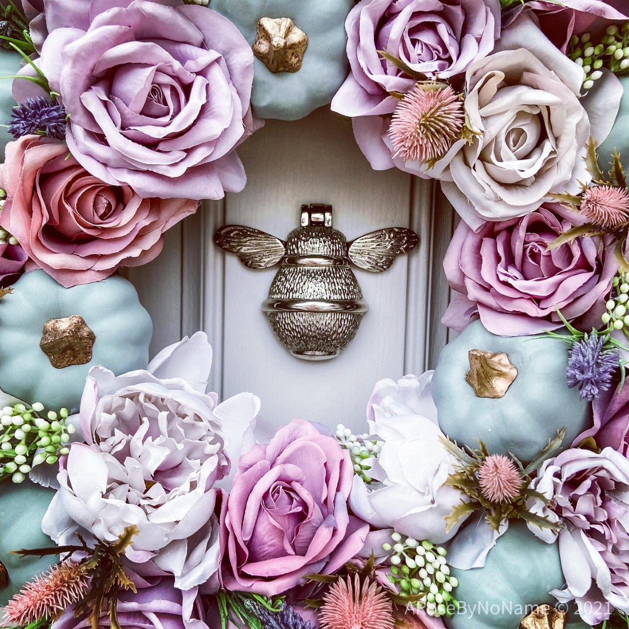 Brass Bumble Bee Door Knocker - Nickel Finish - Image 2