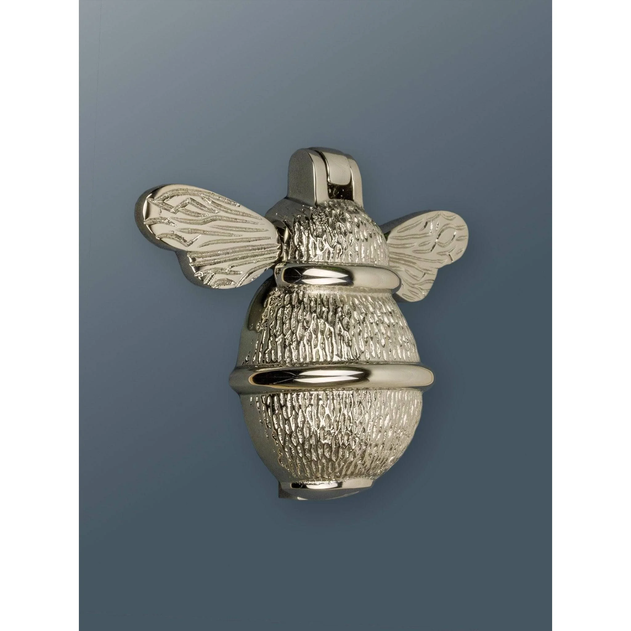 Brass Bumble Bee Door Knocker - Nickel Finish - Image 9