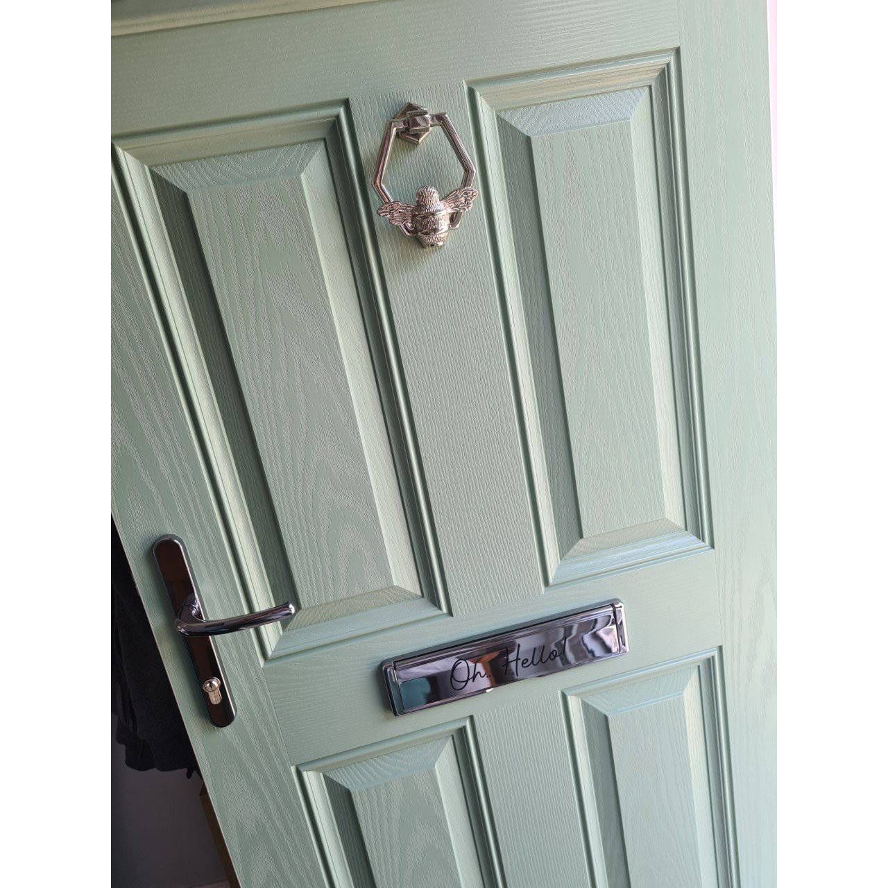 Brass Bumble Bee Honeycomb Door Knocker - Nickel Finish - Image 12