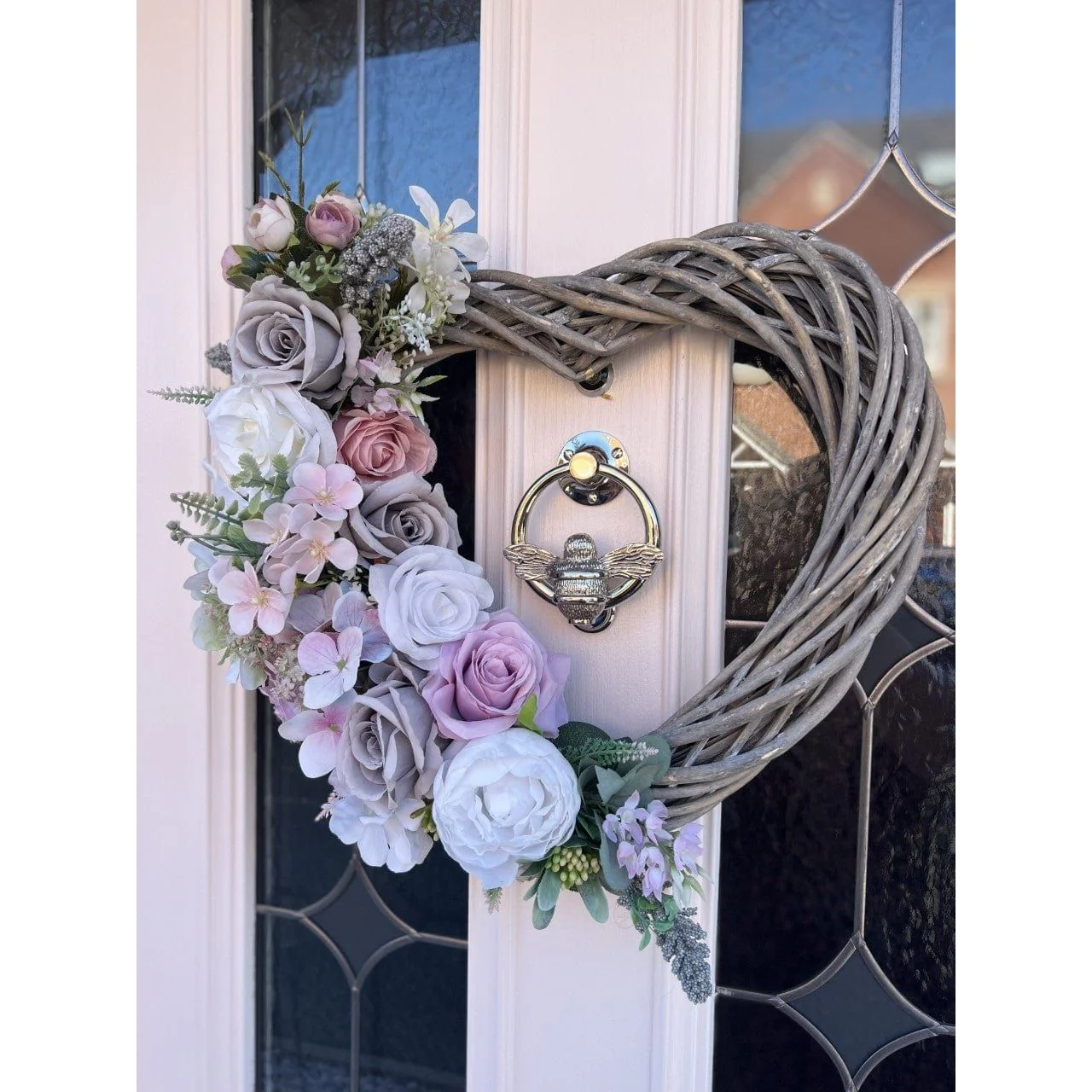 Brass Bumble Bee Ring Door Knocker - Nickel Finish - Image 3