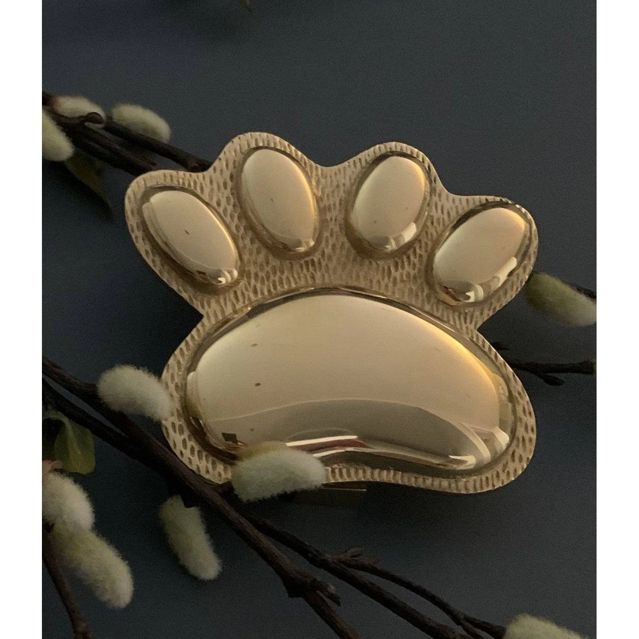 Brass Dog/Cat PAW Door Knocker - Brass Finish - Image 3