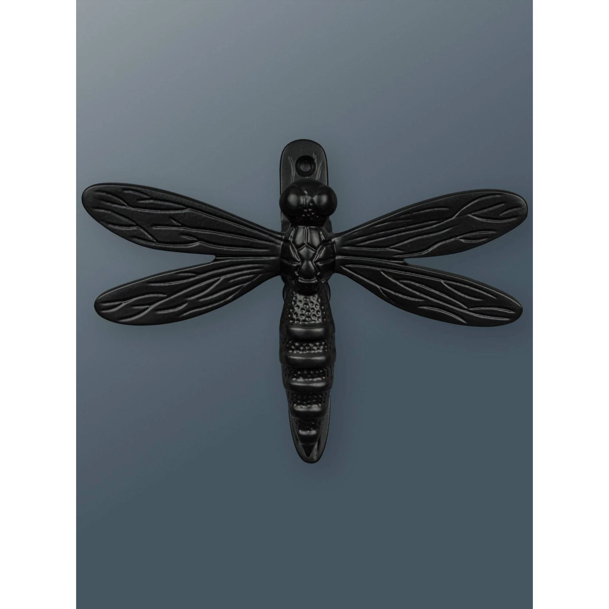 Brass Dragonfly Door Knocker - Black Finish - Image 2