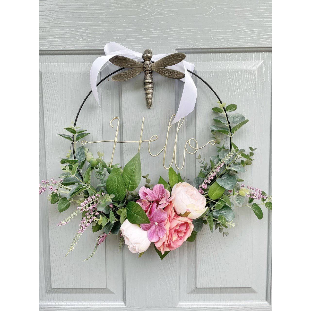 Brass Dragonfly Door Knocker - Pewter Finish - Image 10