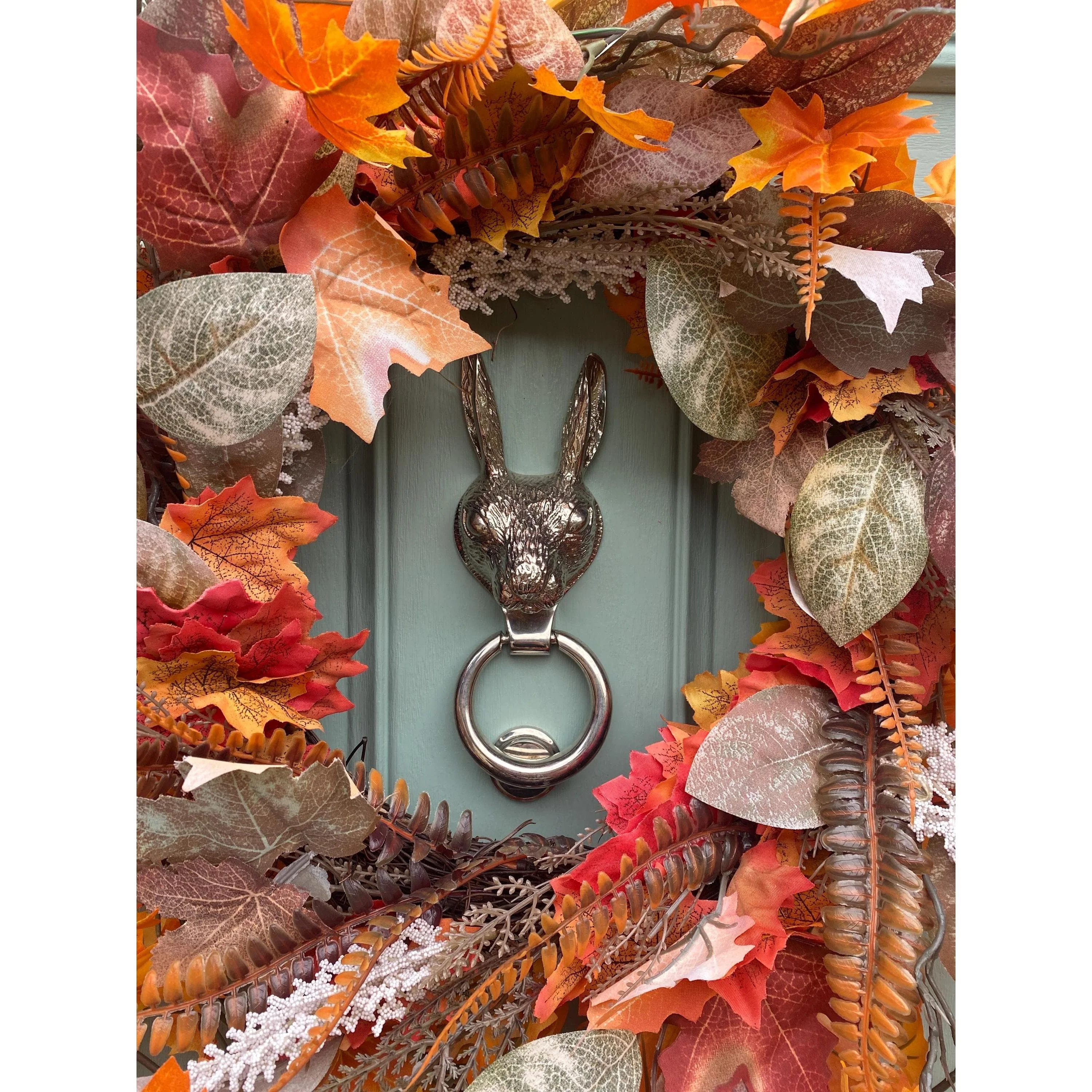 Brass Hare Door Knocker - Nickel Finish - Image 12