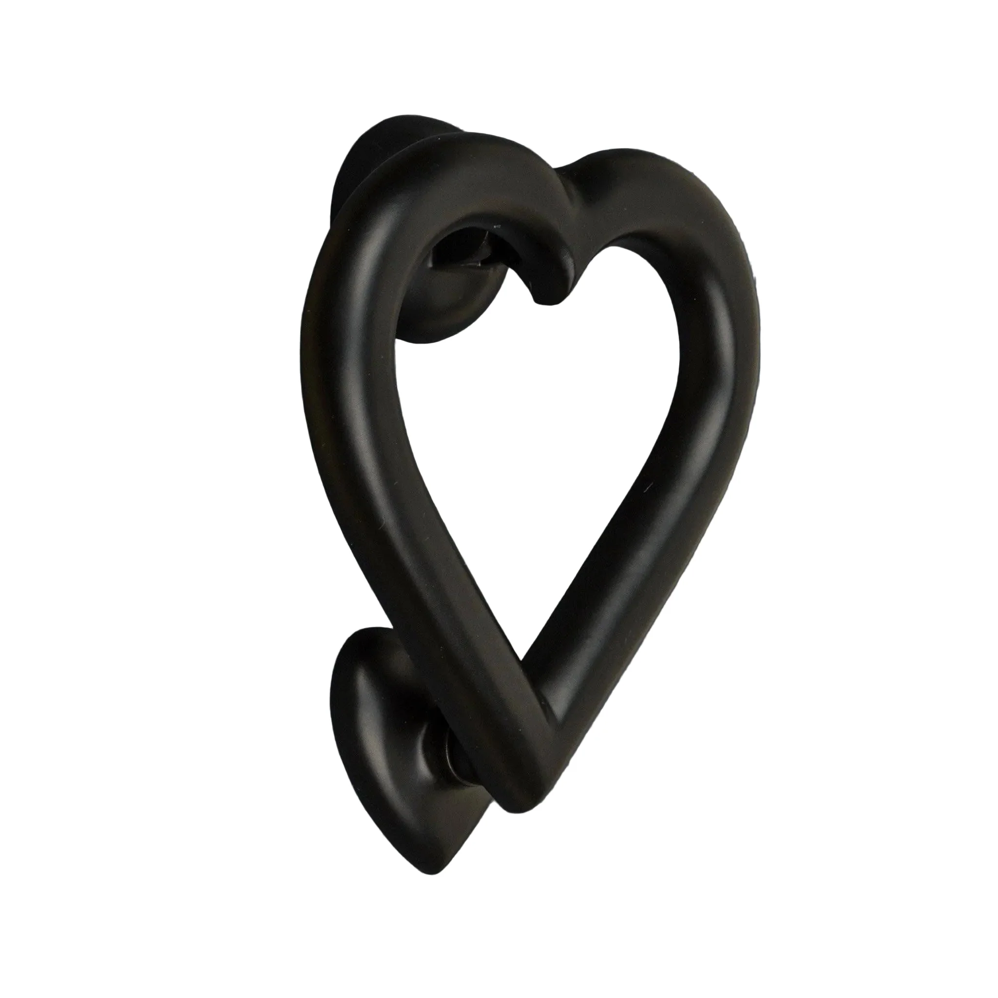 Brass bee Love Heart Door Knocker - Black Finish