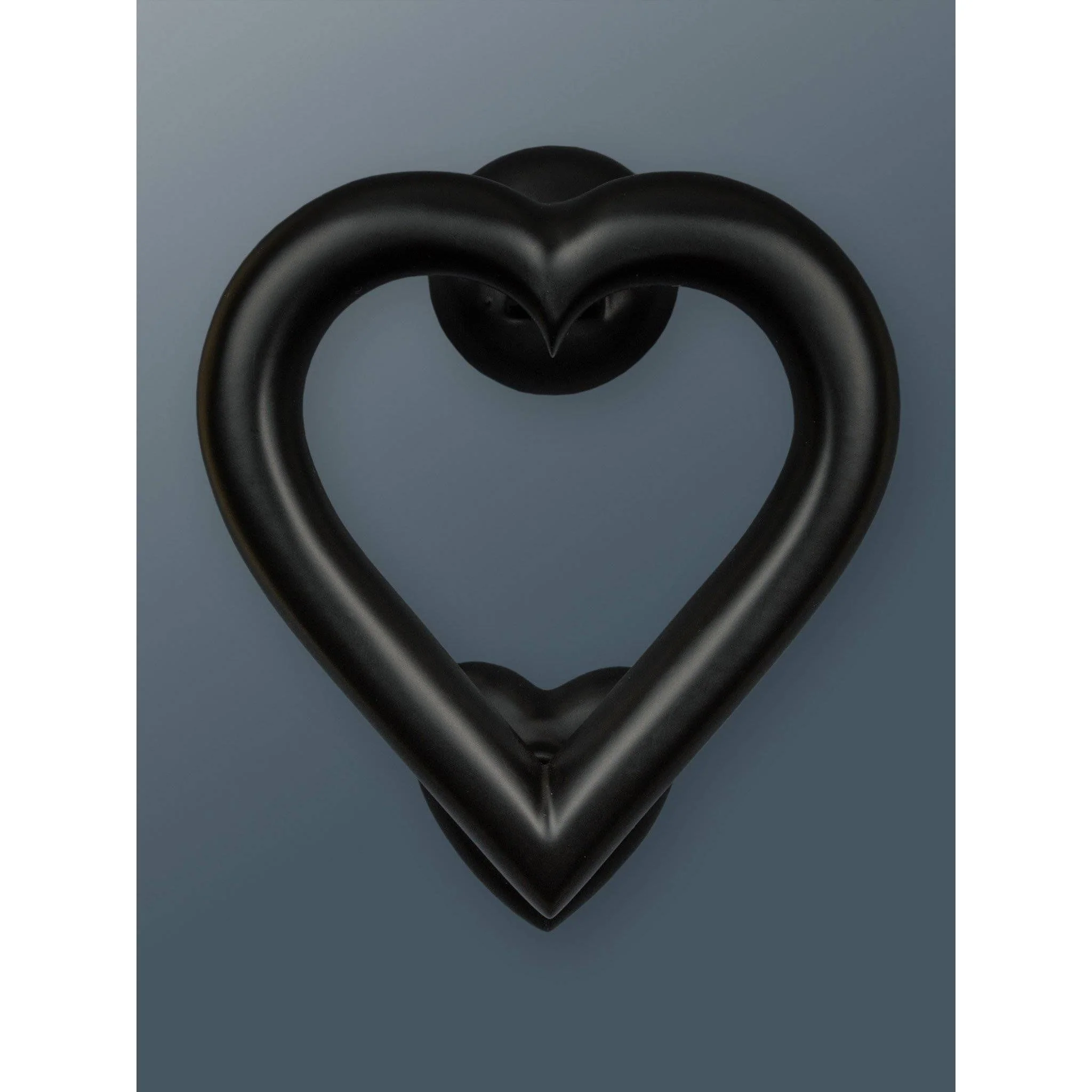 Brass bee Love Heart Door Knocker - Black Finish - Image 2