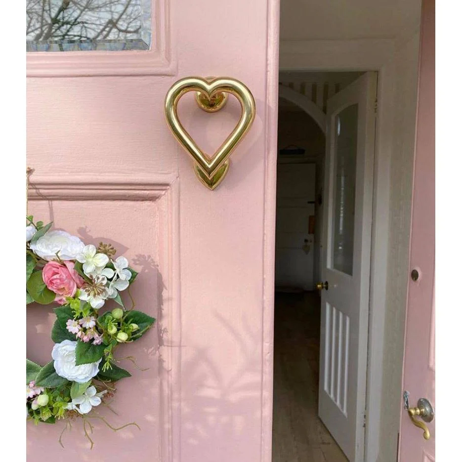 Brass Love Heart Door Knocker - Brass Finish - Image 4