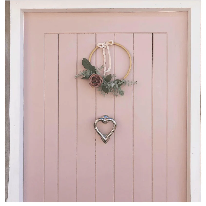 Brass Love Heart Door Knocker - Nickel Finish - Image 5