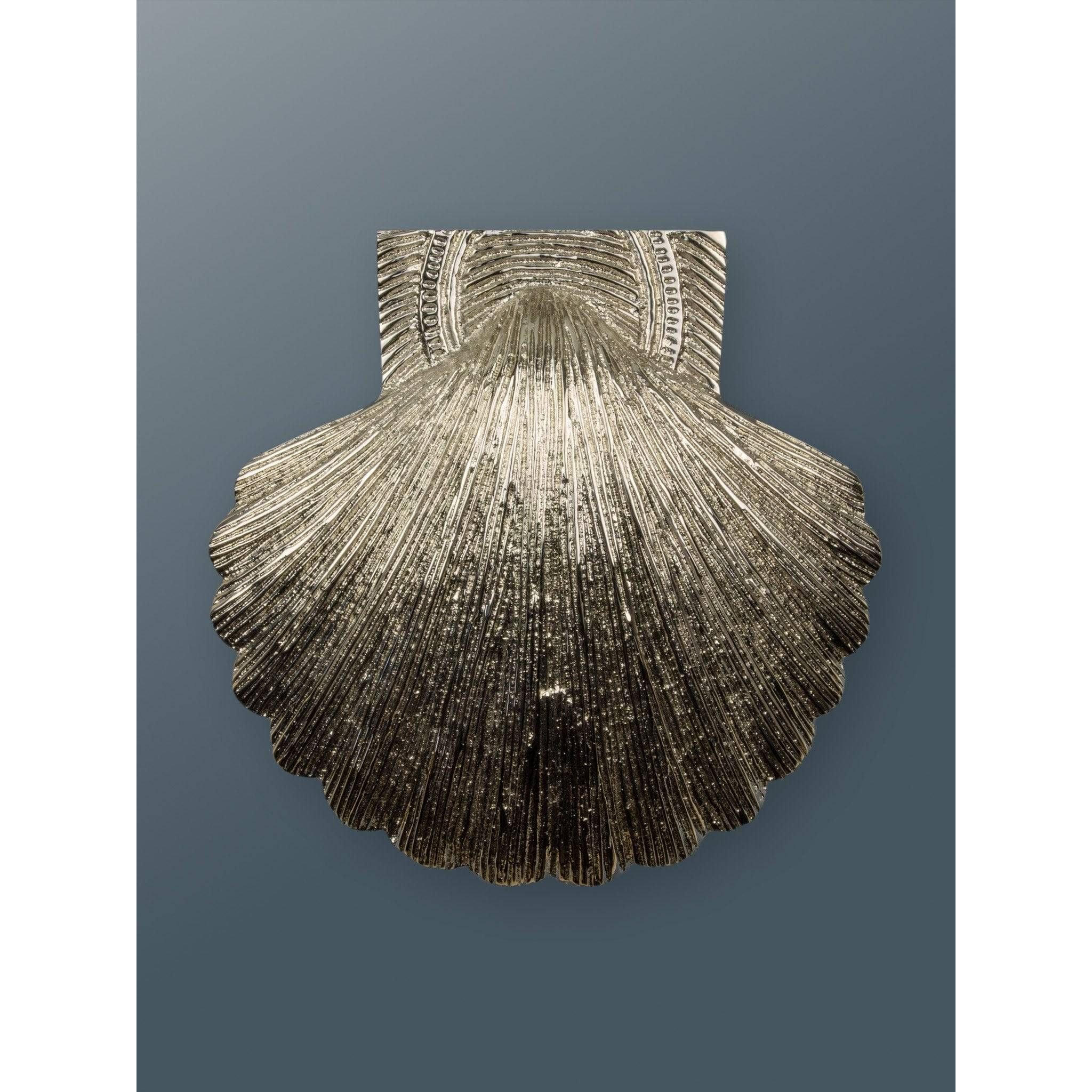 Brass Shell Door Knocker - Nickel Finish - Image 2
