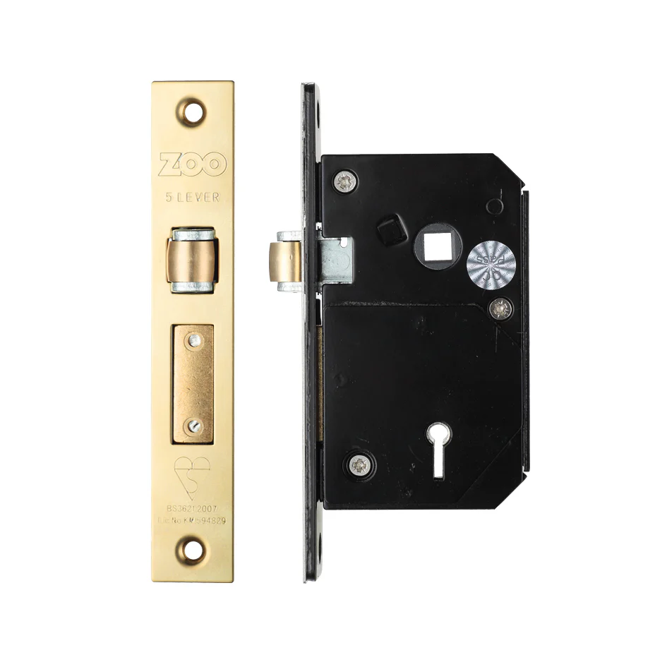 Zoo Hardware BS3621 5-Lever Sashlock — 67mm Polished Brass (Chubb 3K74 Retrofit) - Image 3