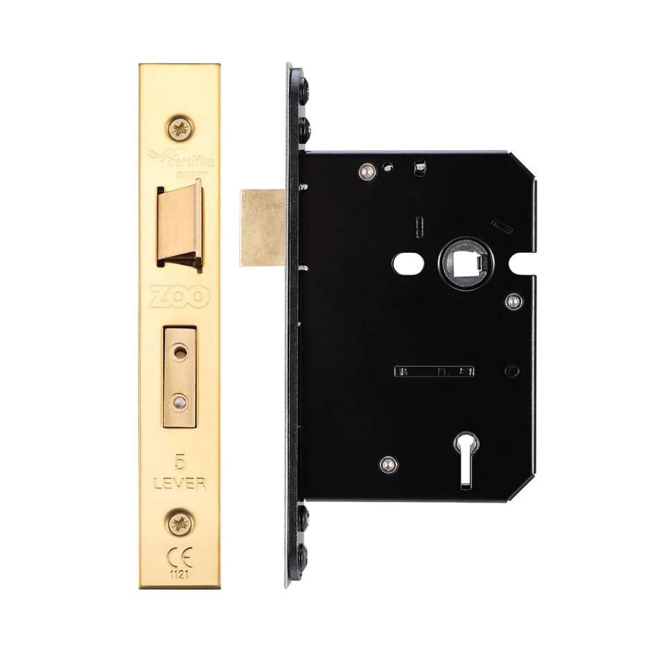 Zoo Hardware BS3621 5-Lever Sashlock — 67mm Polished Brass (Chubb 3K74 Retrofit) - Image 5