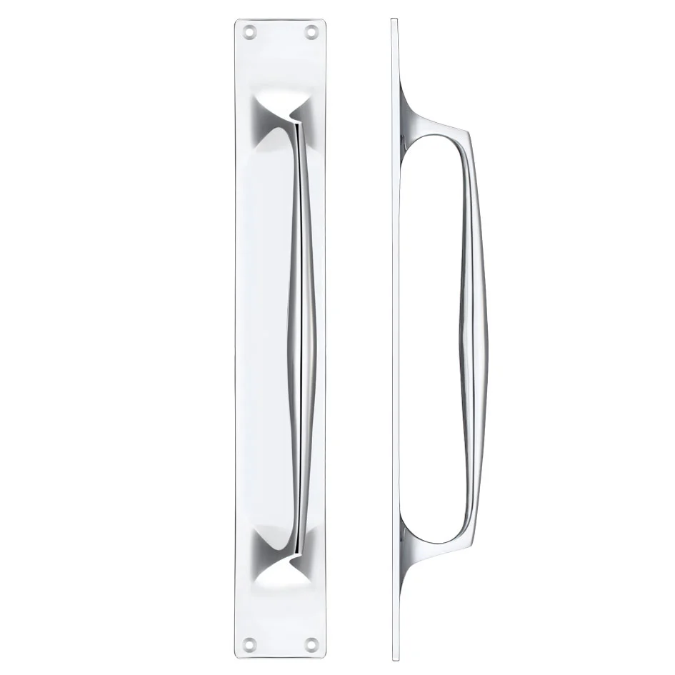 Cast Brass Pull Handle with Backplate - Image 4