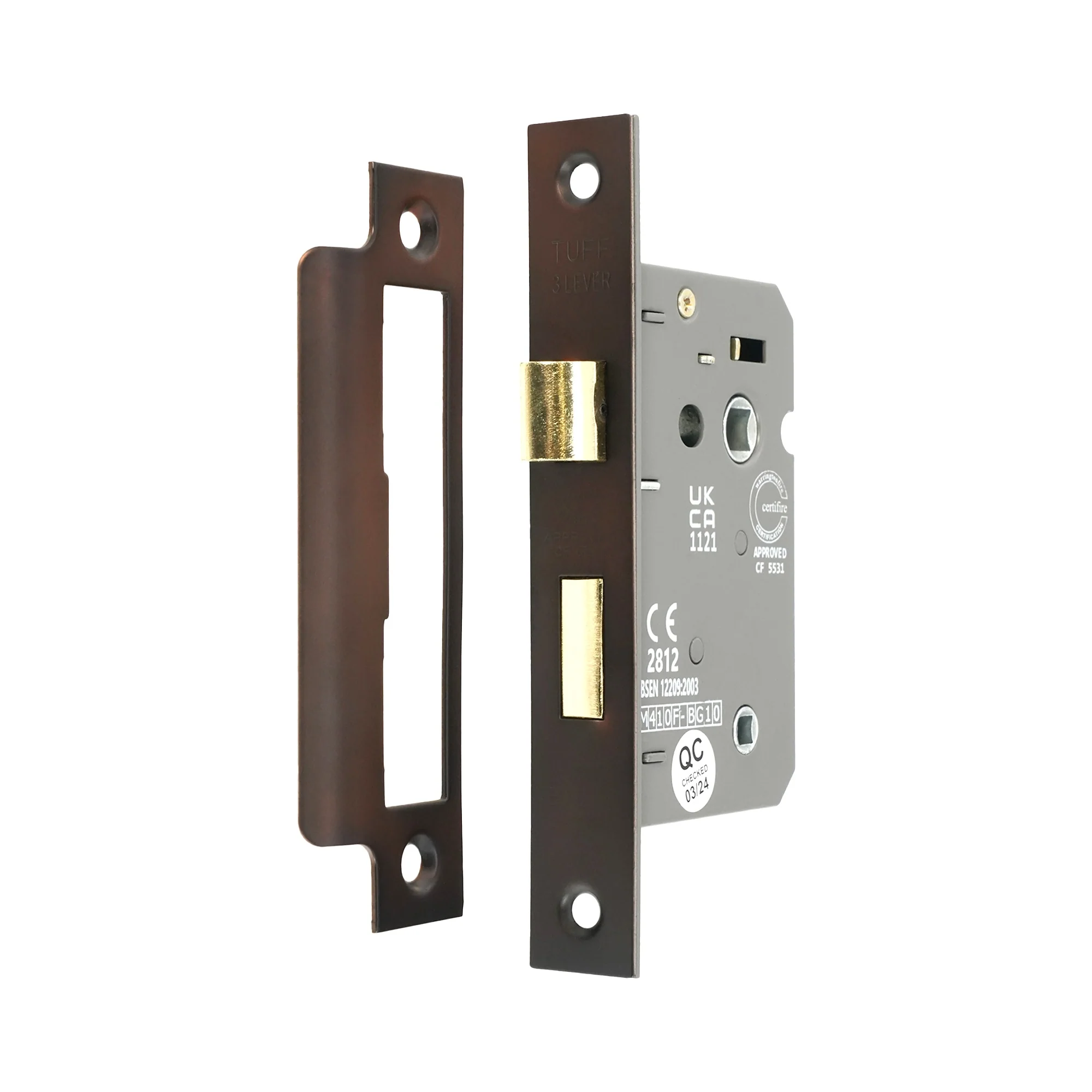 CE 3 Lever Bathroom Lock – FD60 Fire Rated - Image 13