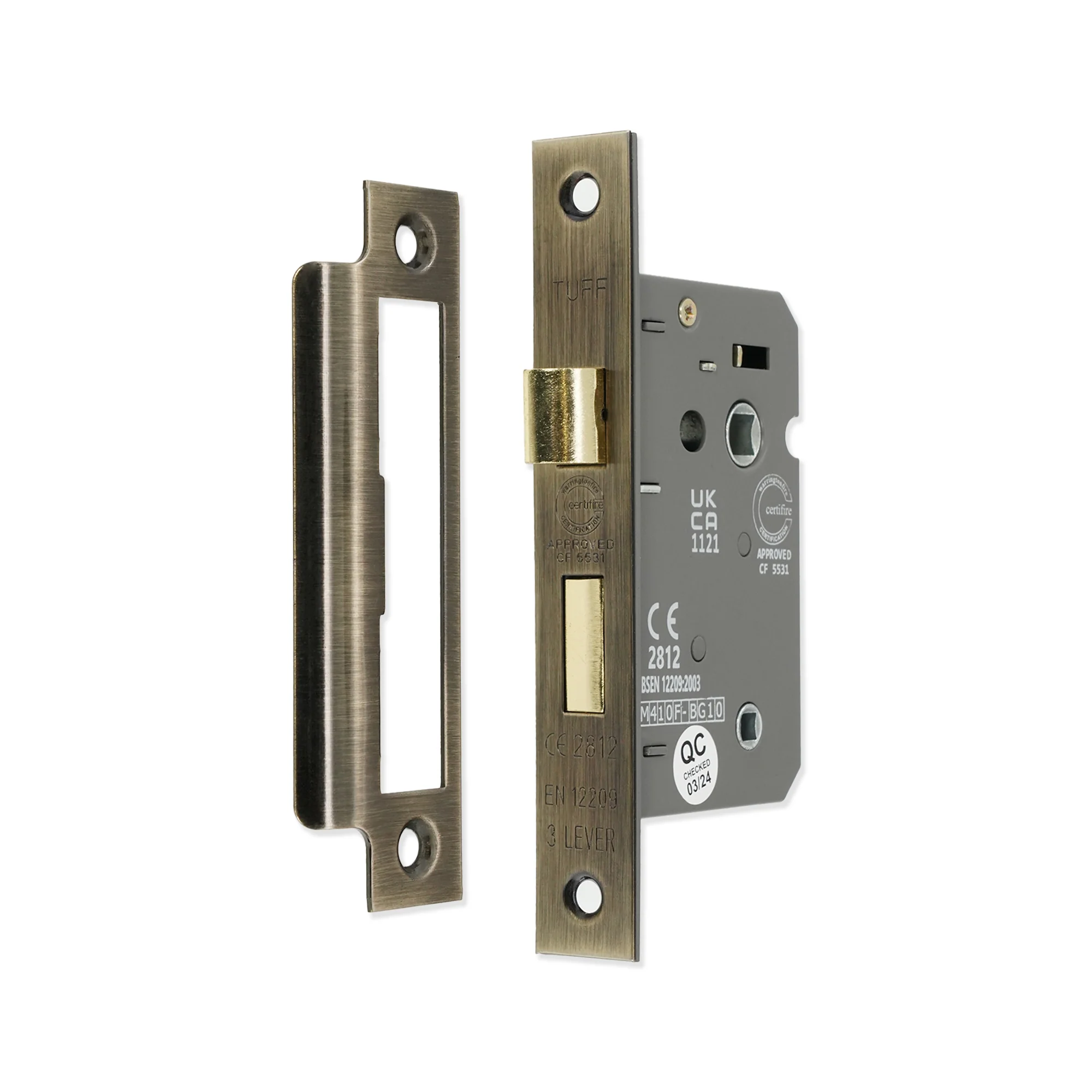 CE 3 Lever Bathroom Lock – FD60 Fire Rated - Image 15