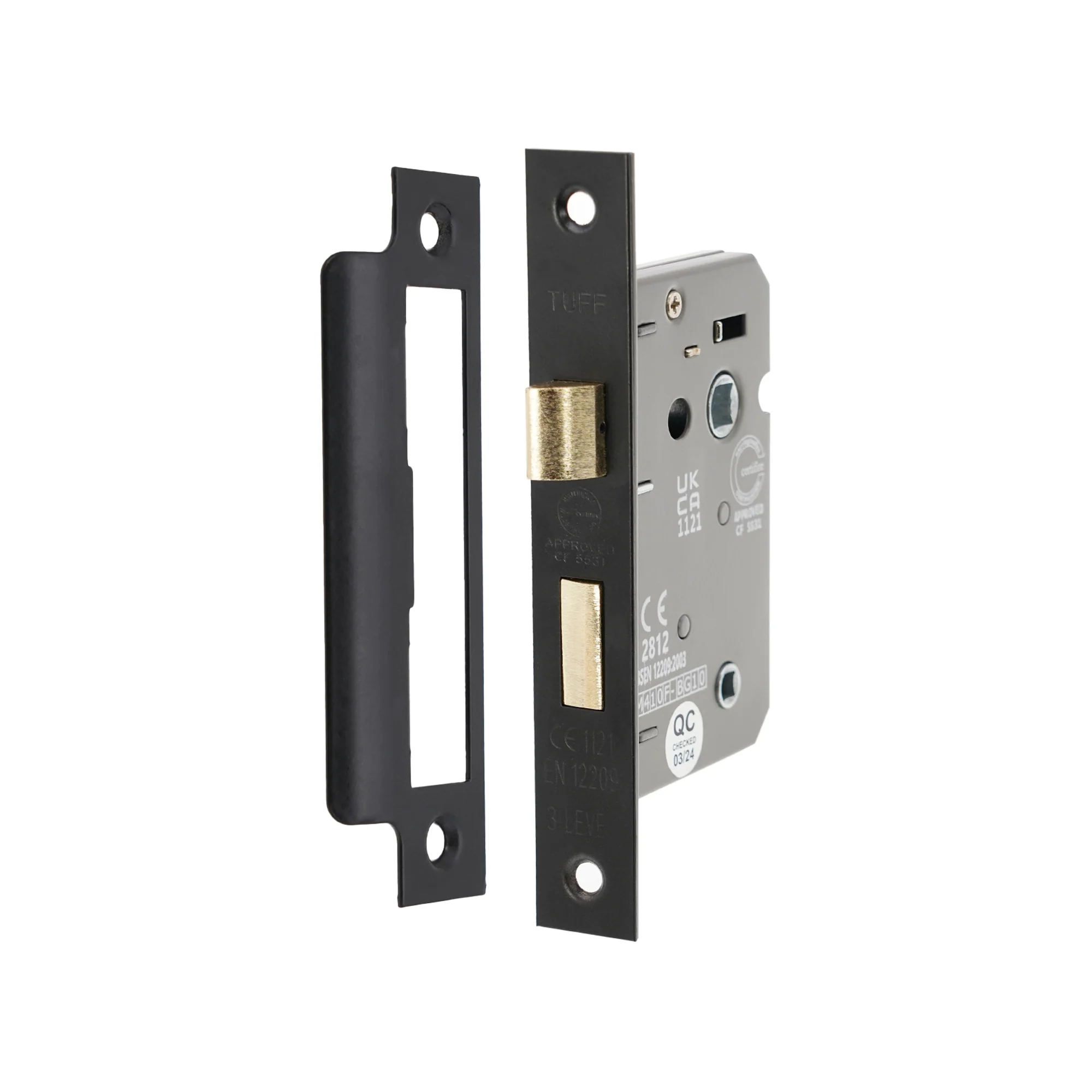 CE 3 Lever Bathroom Lock – FD60 Fire Rated - Image 4