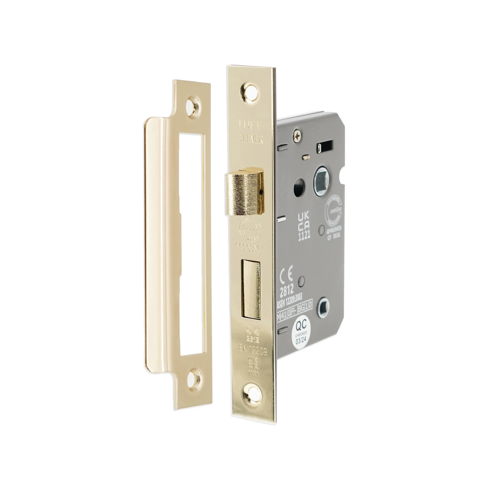 CE 3 Lever Bathroom Lock – FD60 Fire Rated - Image 9