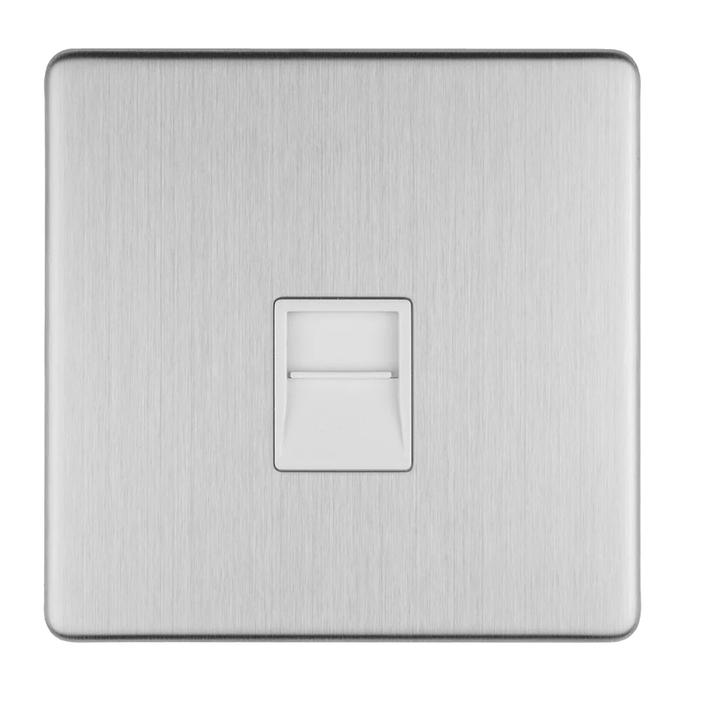 Concealed 3mm 1 Gang Telephone Master - Stainless Steel - Image 4
