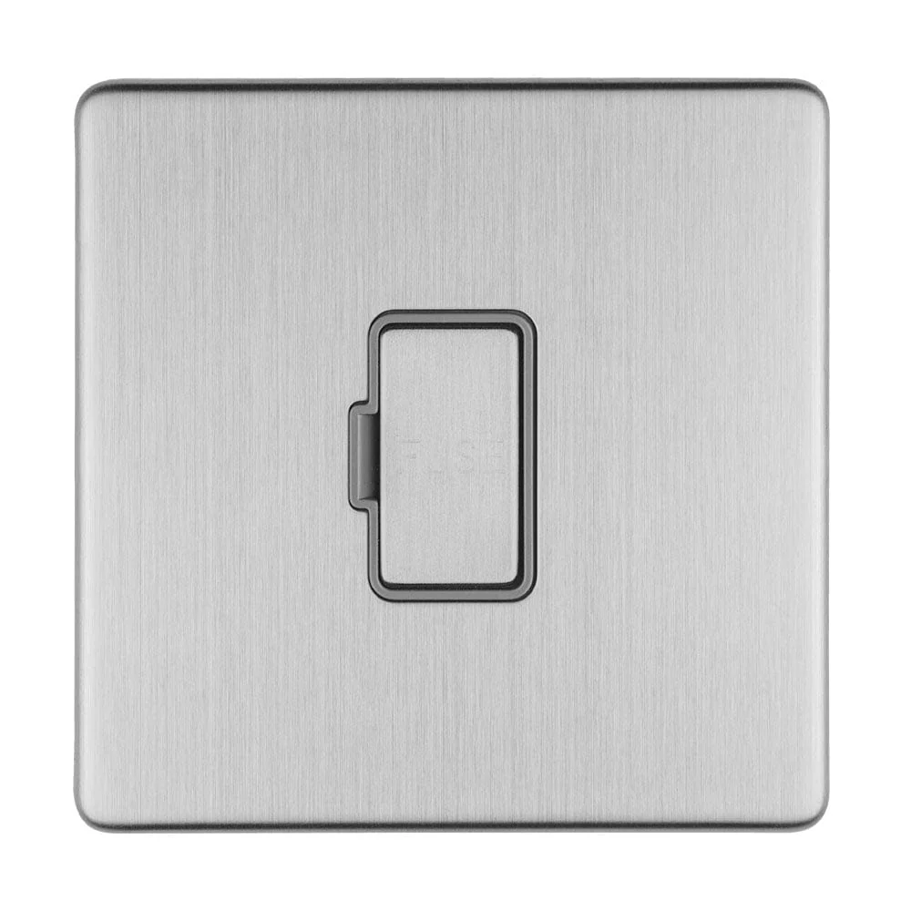 Concealed 3mm 13Amp Unswitched Fuse Spur - Stainless Steel - Image 2