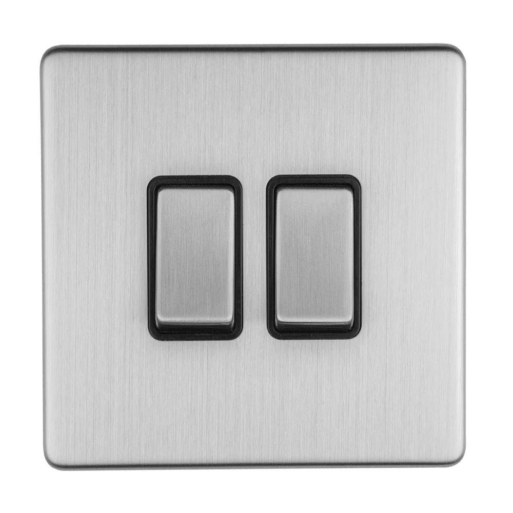Concealed 3mm 2 Gang 10Amp 2Way Switch - Stainless Steel - Image 7