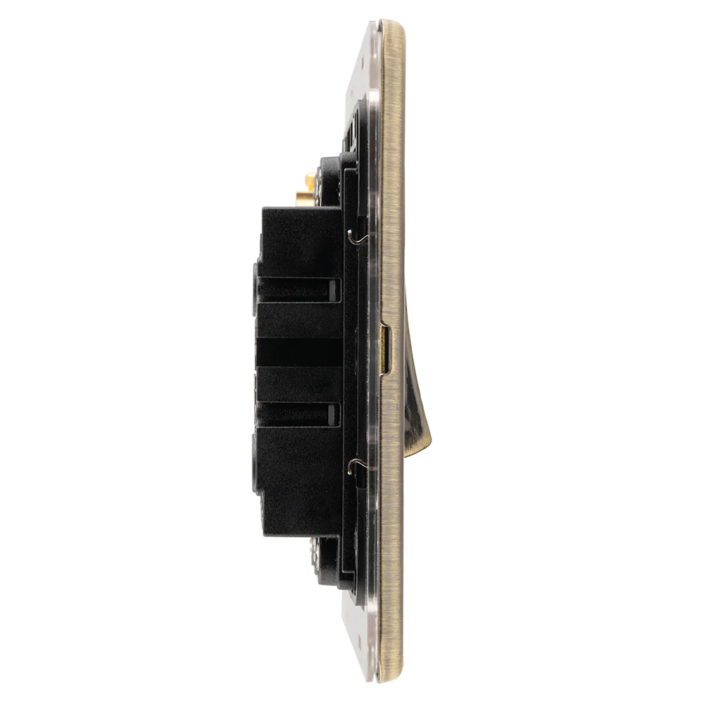 Concealed 3mm 3 Gang Switch - Antique Brass - Image 4