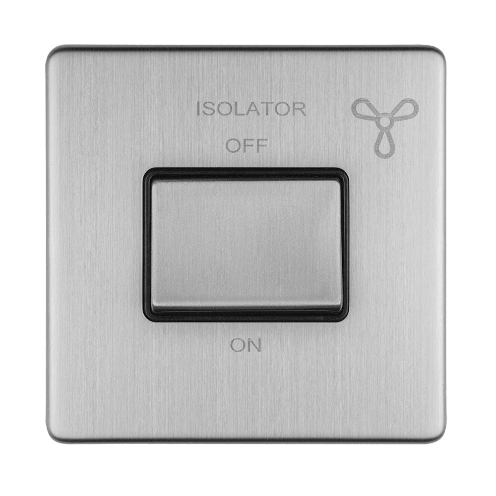 Concealed 3mm 6Amp Fan Isolator Switch - Stainless Steel - Image 3