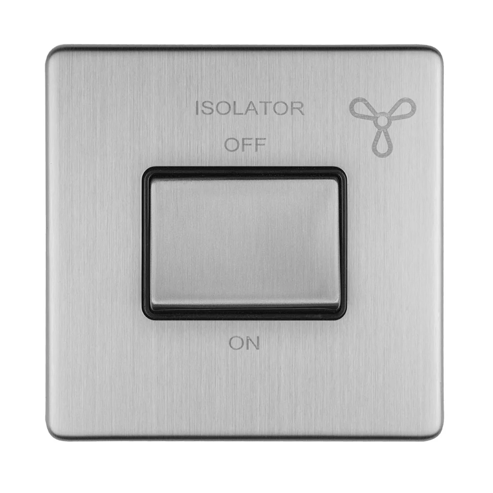 Concealed 3mm 6Amp Fan Isolator Switch - Stainless Steel - Image 5