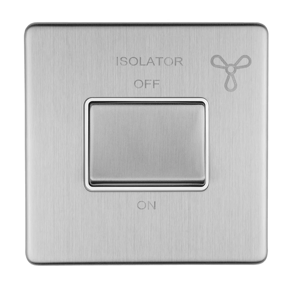 Concealed 3mm 6Amp Fan Isolator Switch - Stainless Steel - Image 7
