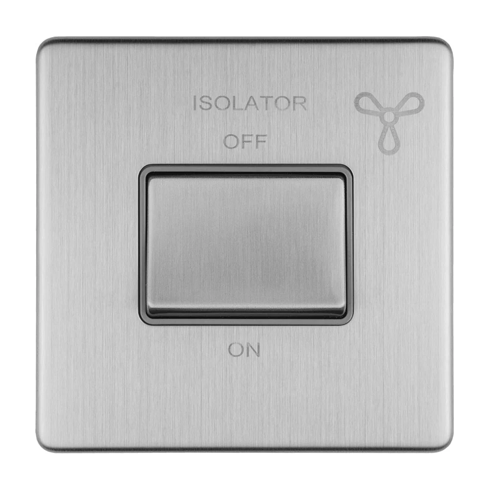 Concealed 3mm 6Amp Fan Isolator Switch - Stainless Steel - Image 8