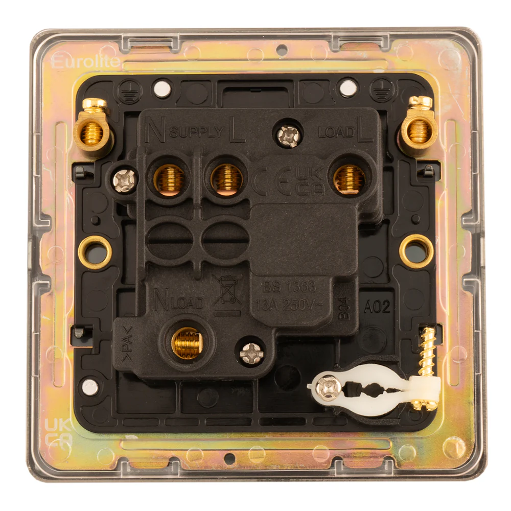 Concealed 3mm Switched Fuse Spur - Antique Brass - Image 10
